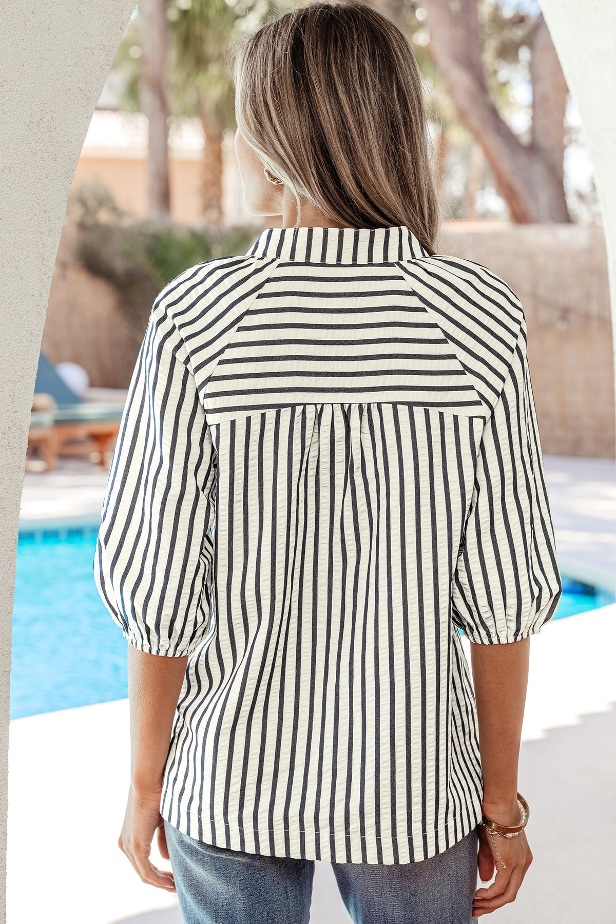 Hoping You'd Notice Floral Stripe Top