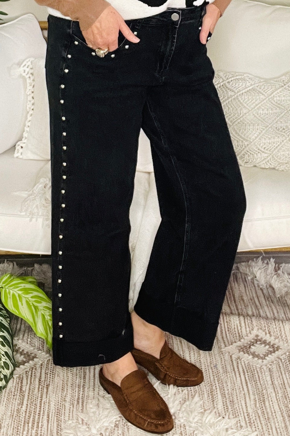 Edge Of Glam Studded Jeans (3 Colors)
