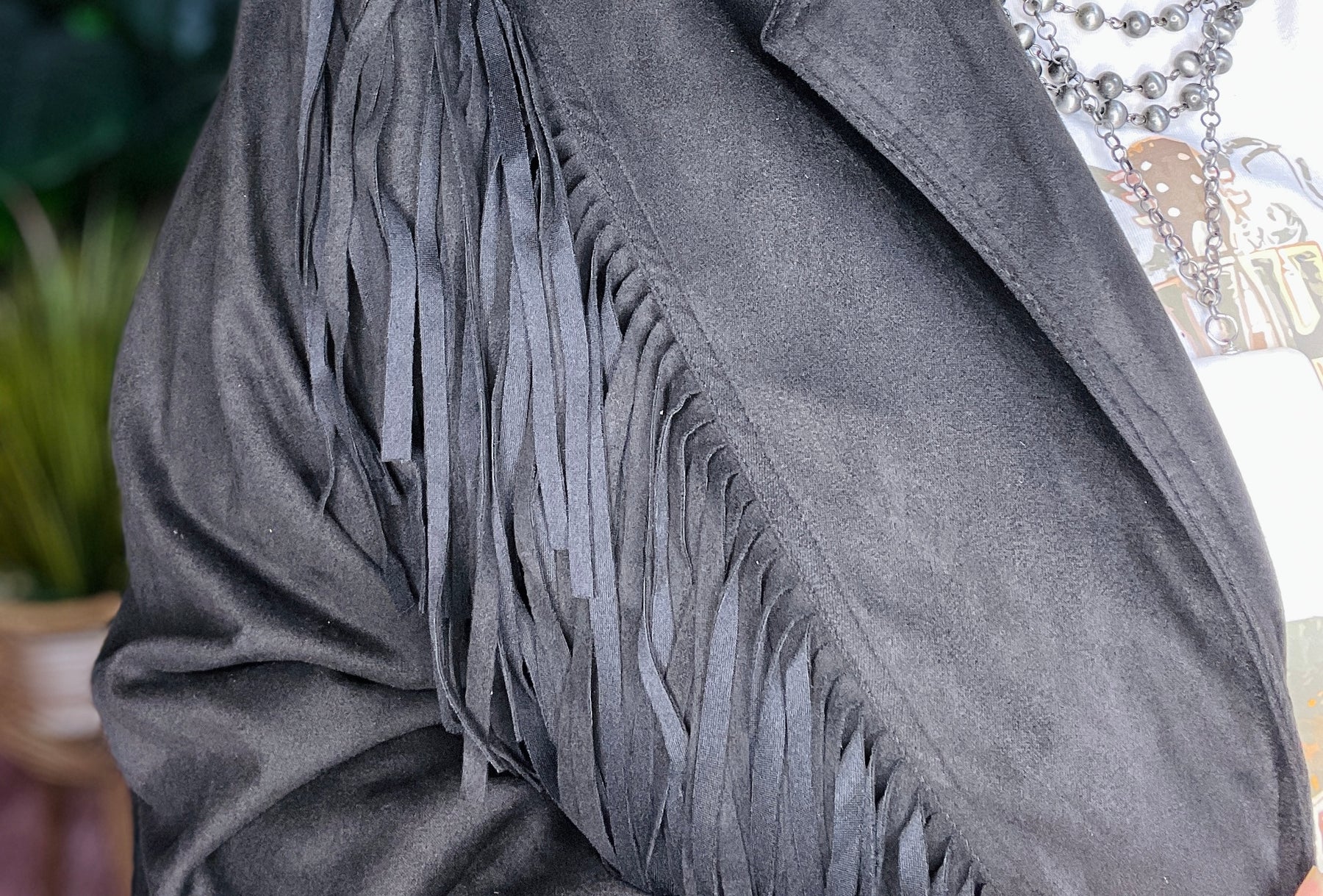 Fringe And Fabulous Black Jacket - OT030BK