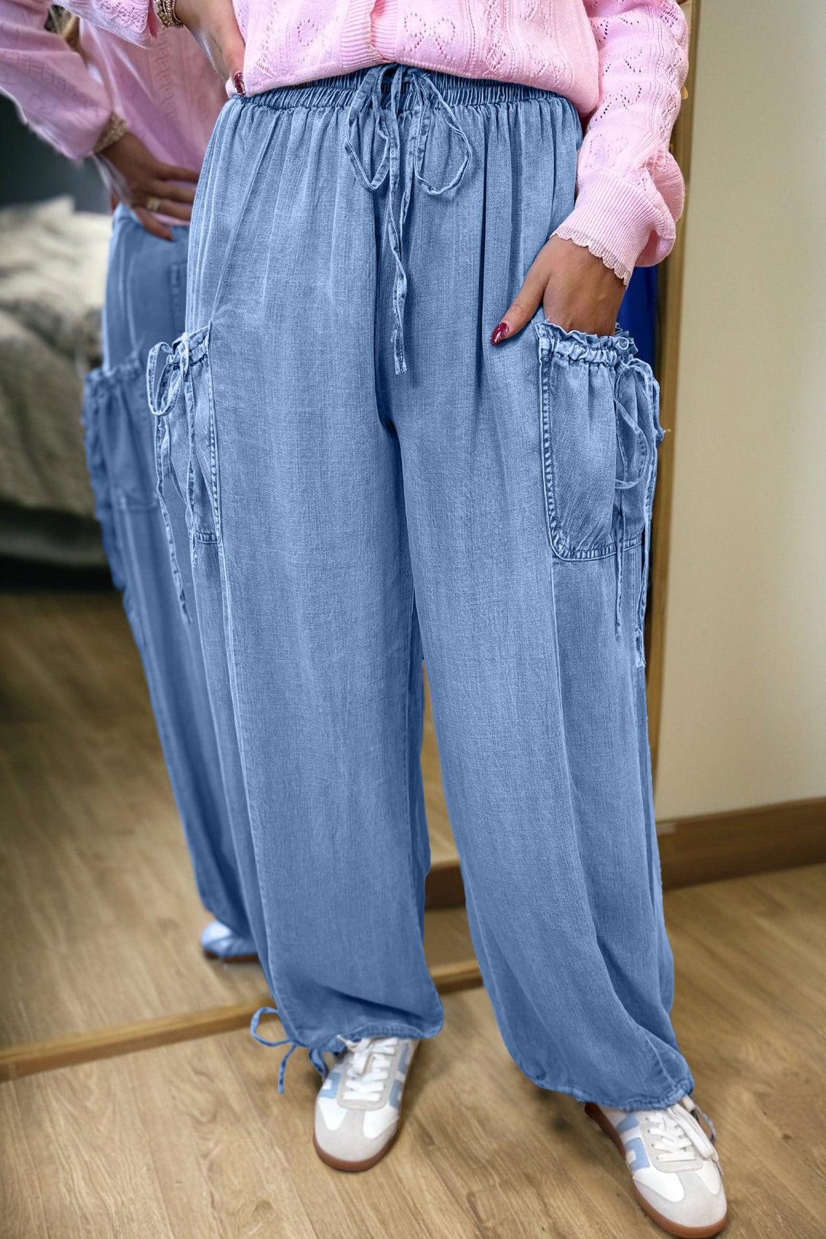 Everyday Staple Drawstring Denim Pants