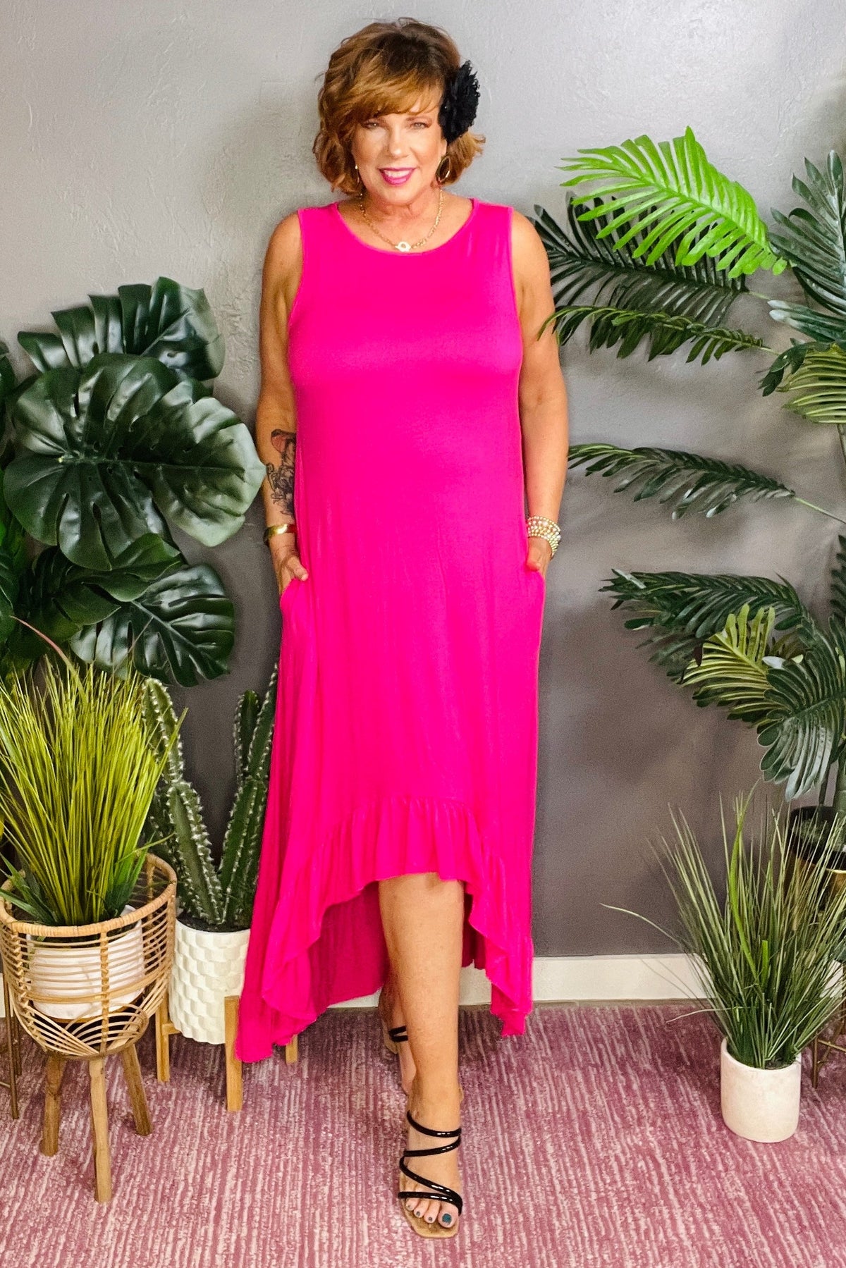 Downtown Diva Fuchsia Blue Dress - DR101FU