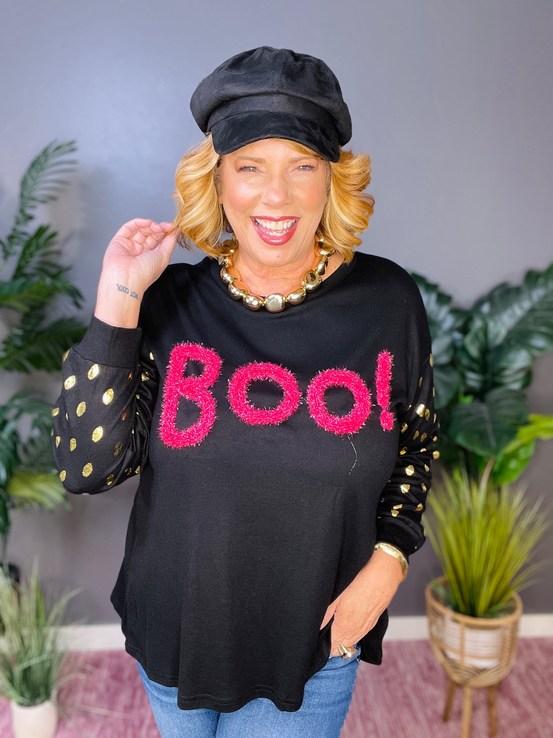 Trick Or Boo Sweater - S030BK