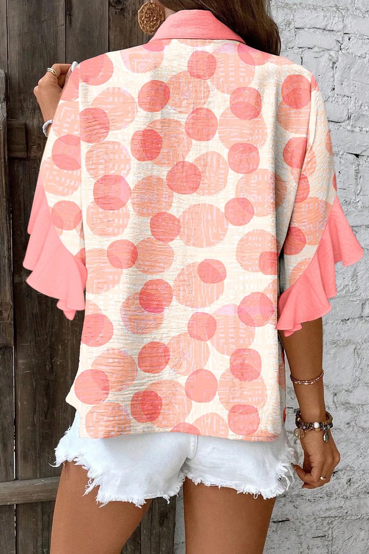 Glamour Girl Pink Polka Dot Top