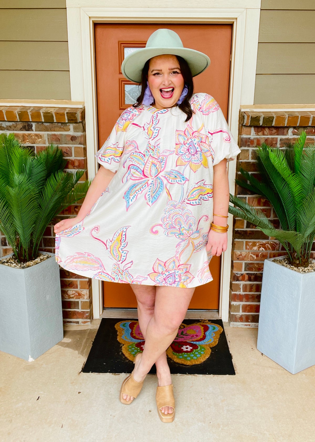 Ready Or Not Boho Off White Floral Mini Dress
