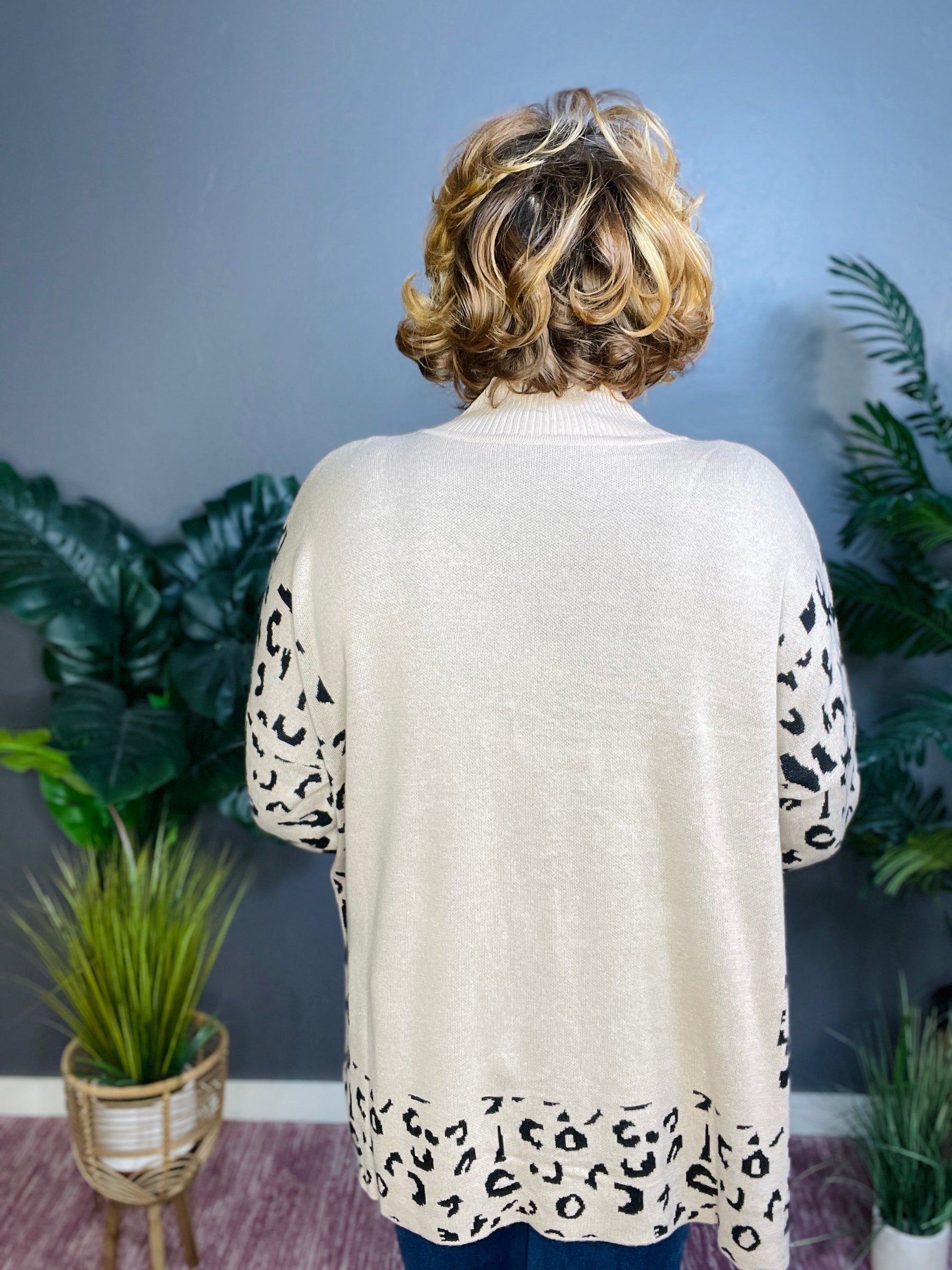 Born To Be Fierce Khaki Oversized Sweater
