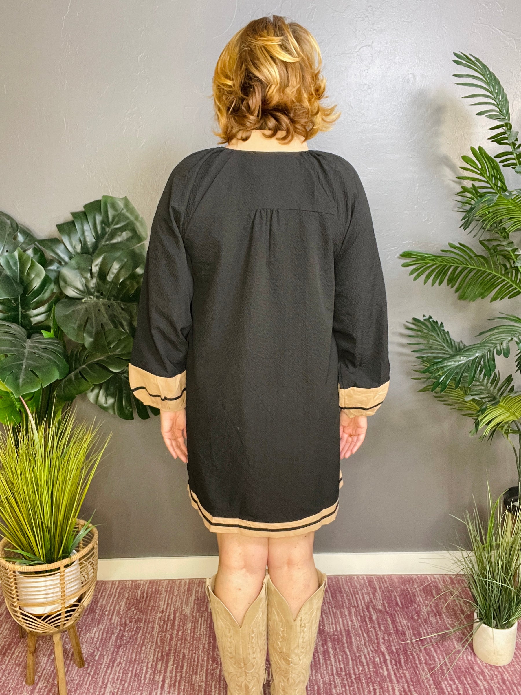 Oh So Chic Black V Neck Dress - DR018BK
