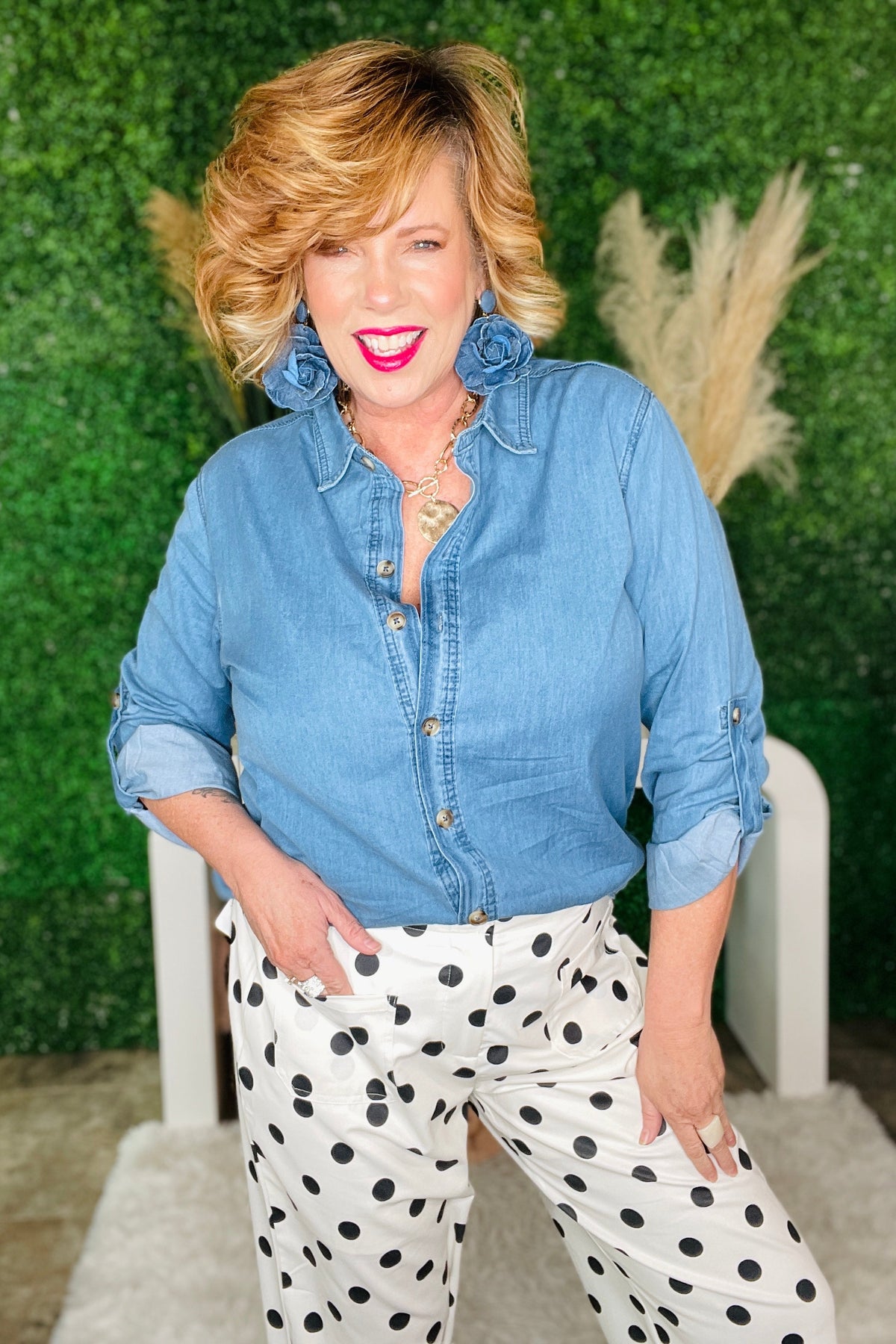 Fade Into You Denim Top