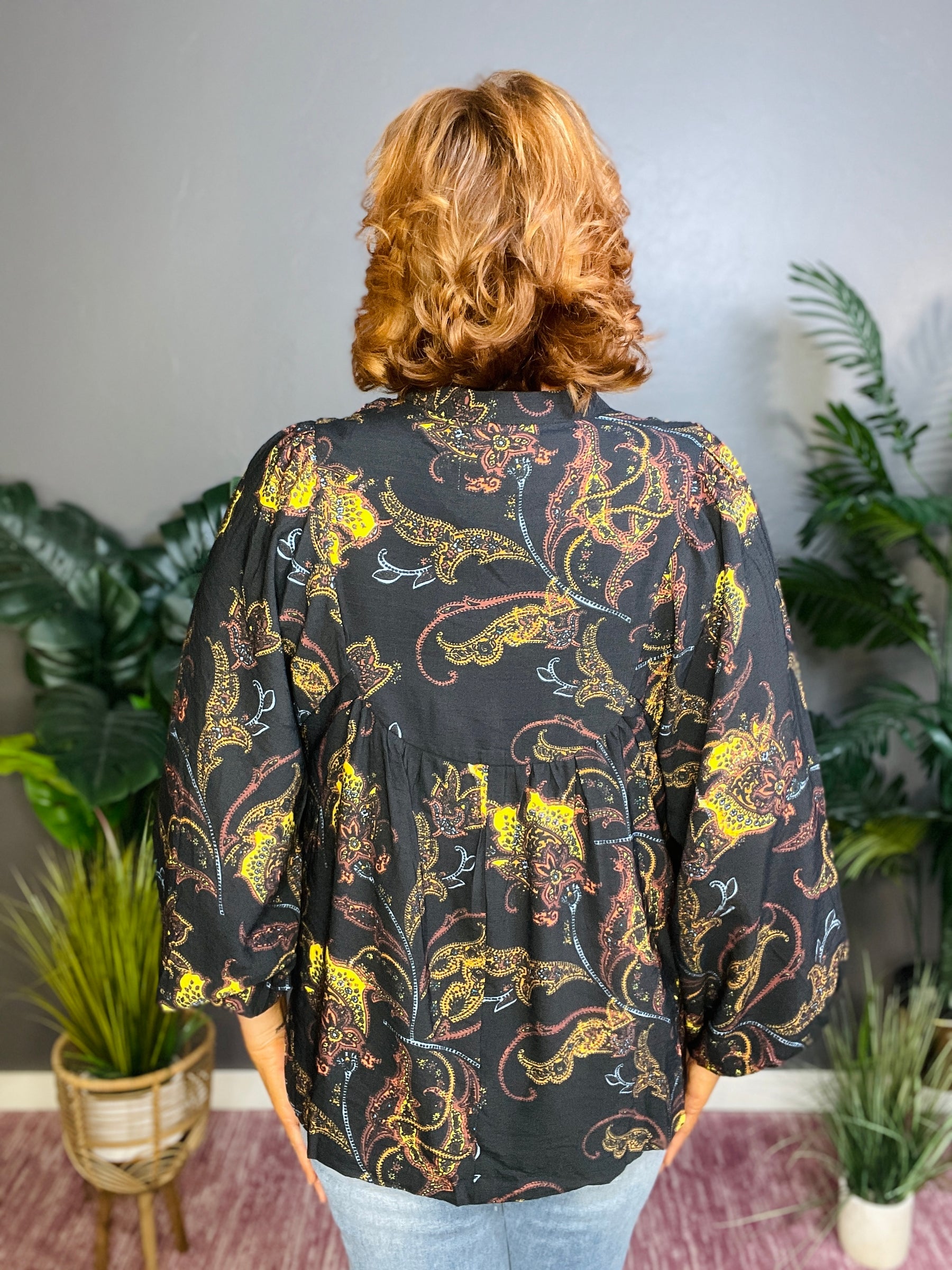 Paisley Obsessed Boho Top - S051BK