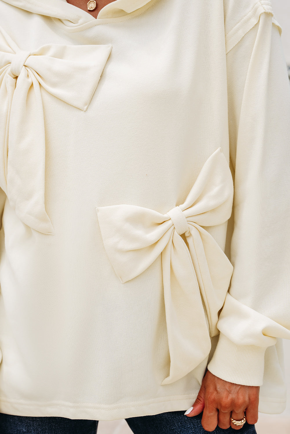 Bows & Chill Bow Detail Hoodie