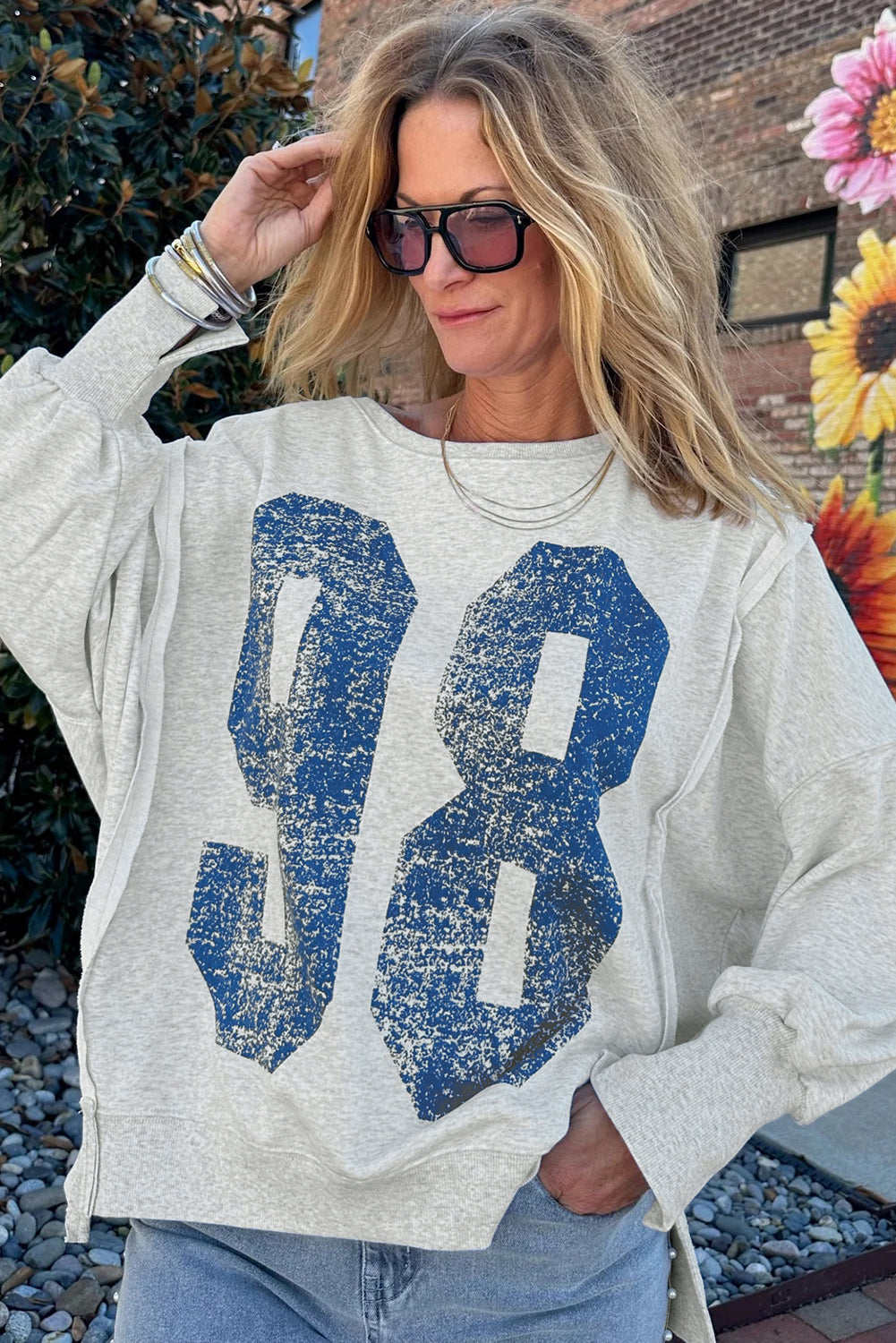 Varsity Blues Pullover Top