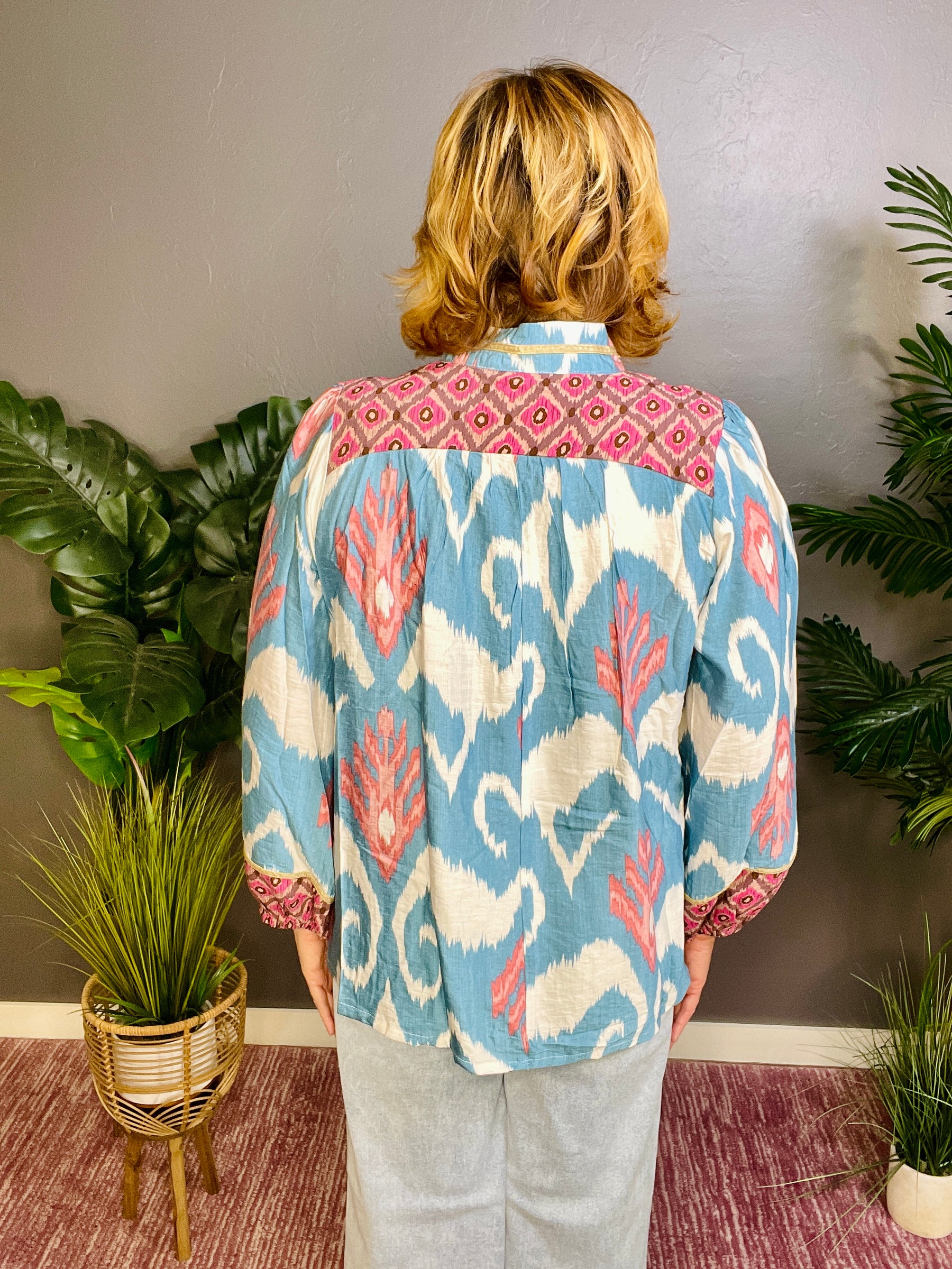 Boho Soul Slate Blue Top - S052SB