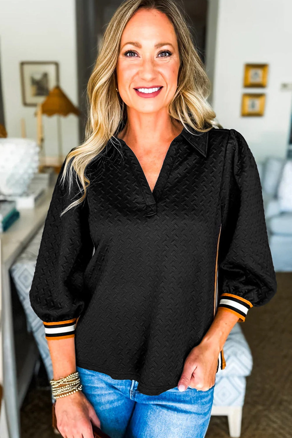 Classic Meets Cute Textured Top