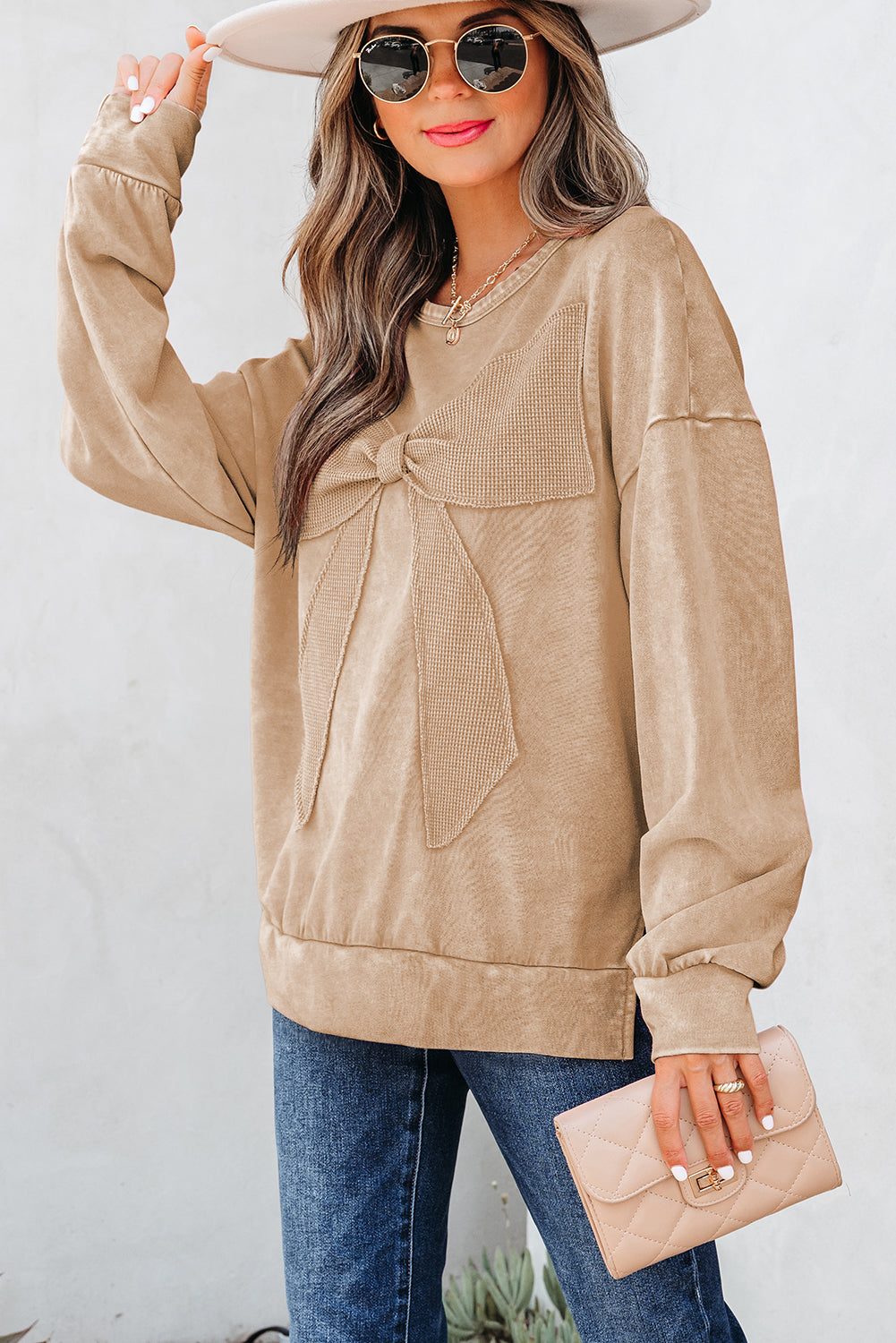 The Cozy Bow Mineral Wash Sweatshirt