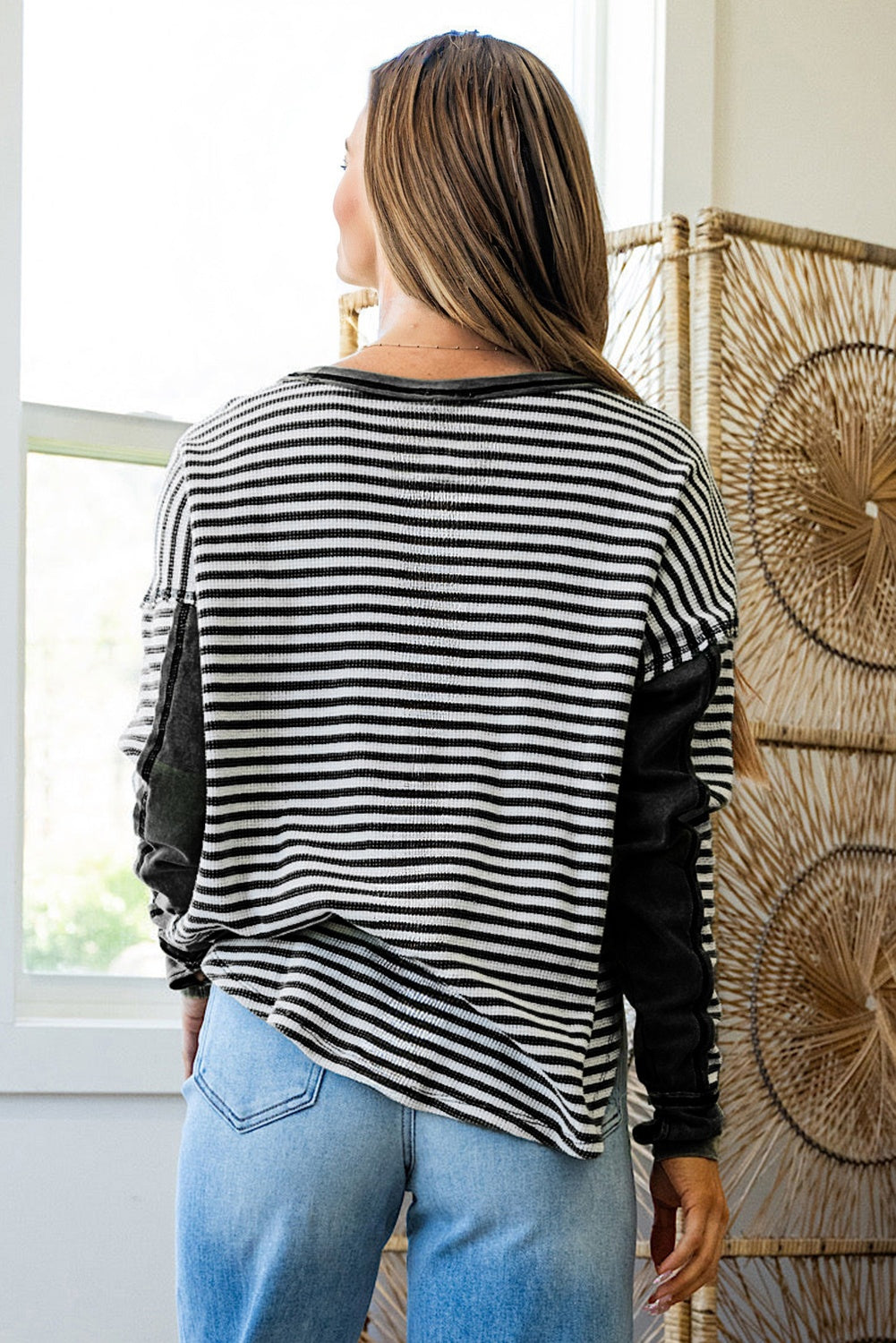 Stay In Line Thermal Stripe Top
