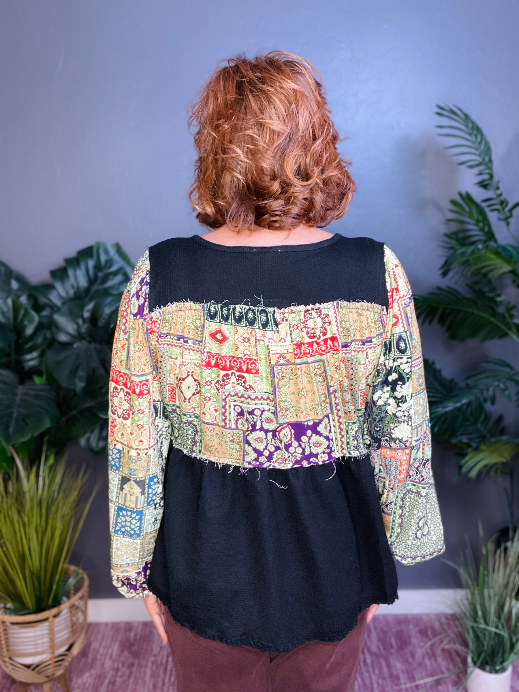 Chic Meets Boho Peplum Top