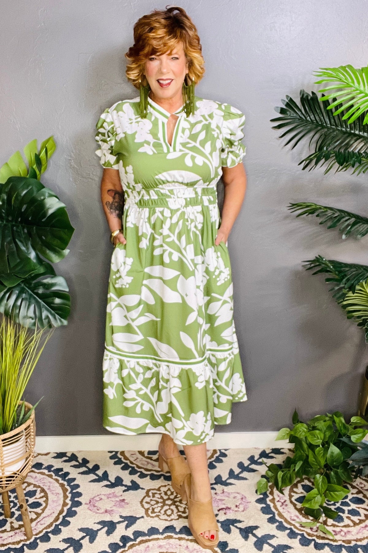 Petals In The Breeze Dress - DR175GN