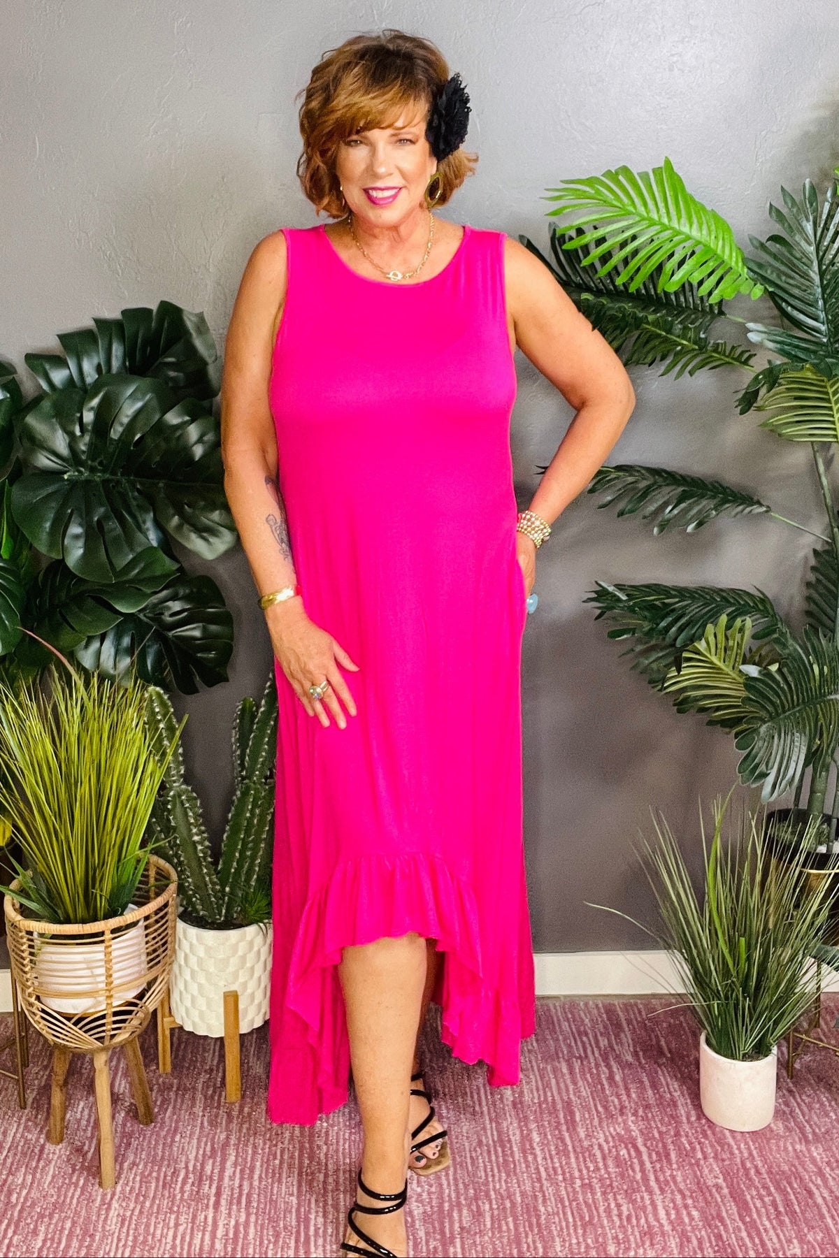 Downtown Diva Fuchsia Blue Dress - DR101FU