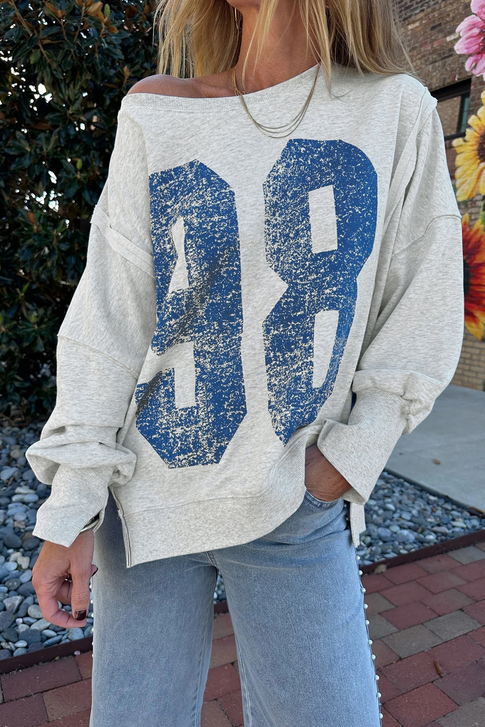 Varsity Blues Pullover Top