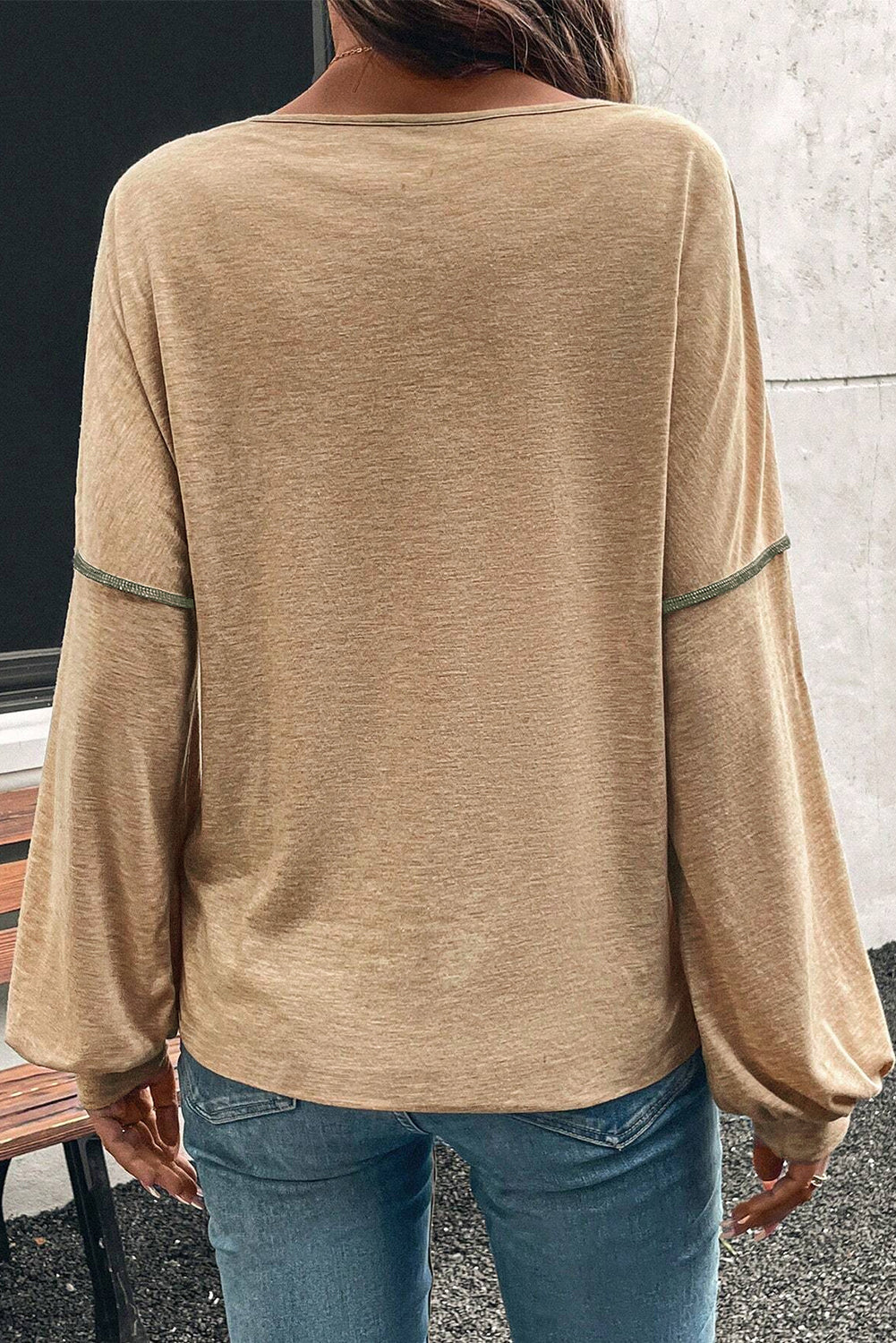 Block Party Colorblock V Neck Top