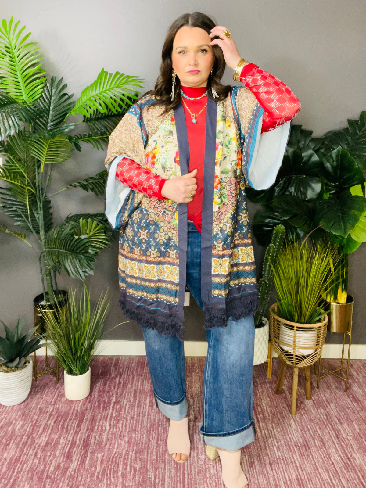 Bling Makes It Better Red Mesh Top - S307RD