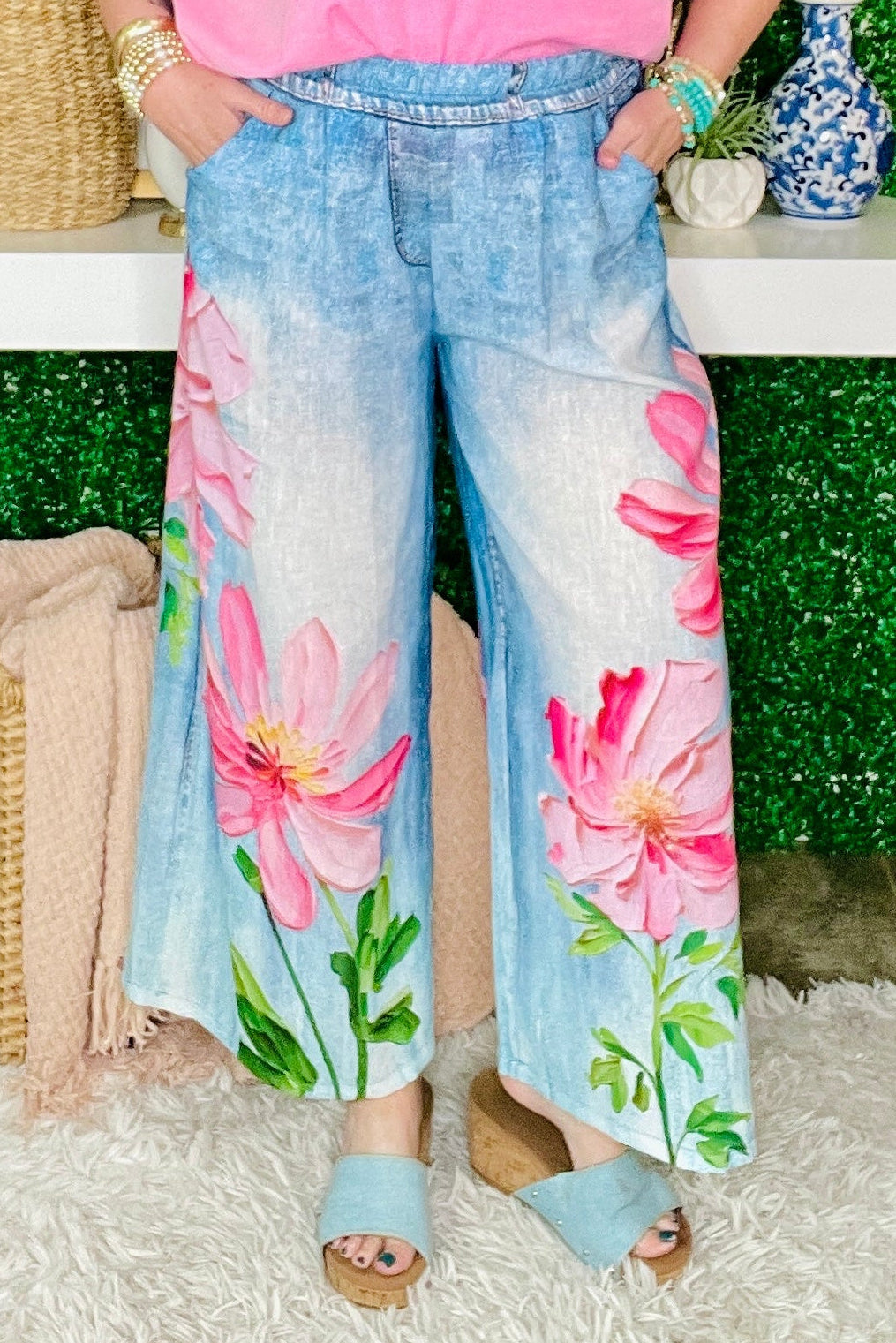 Small Town Charm Wide Leg Pant - P083DN