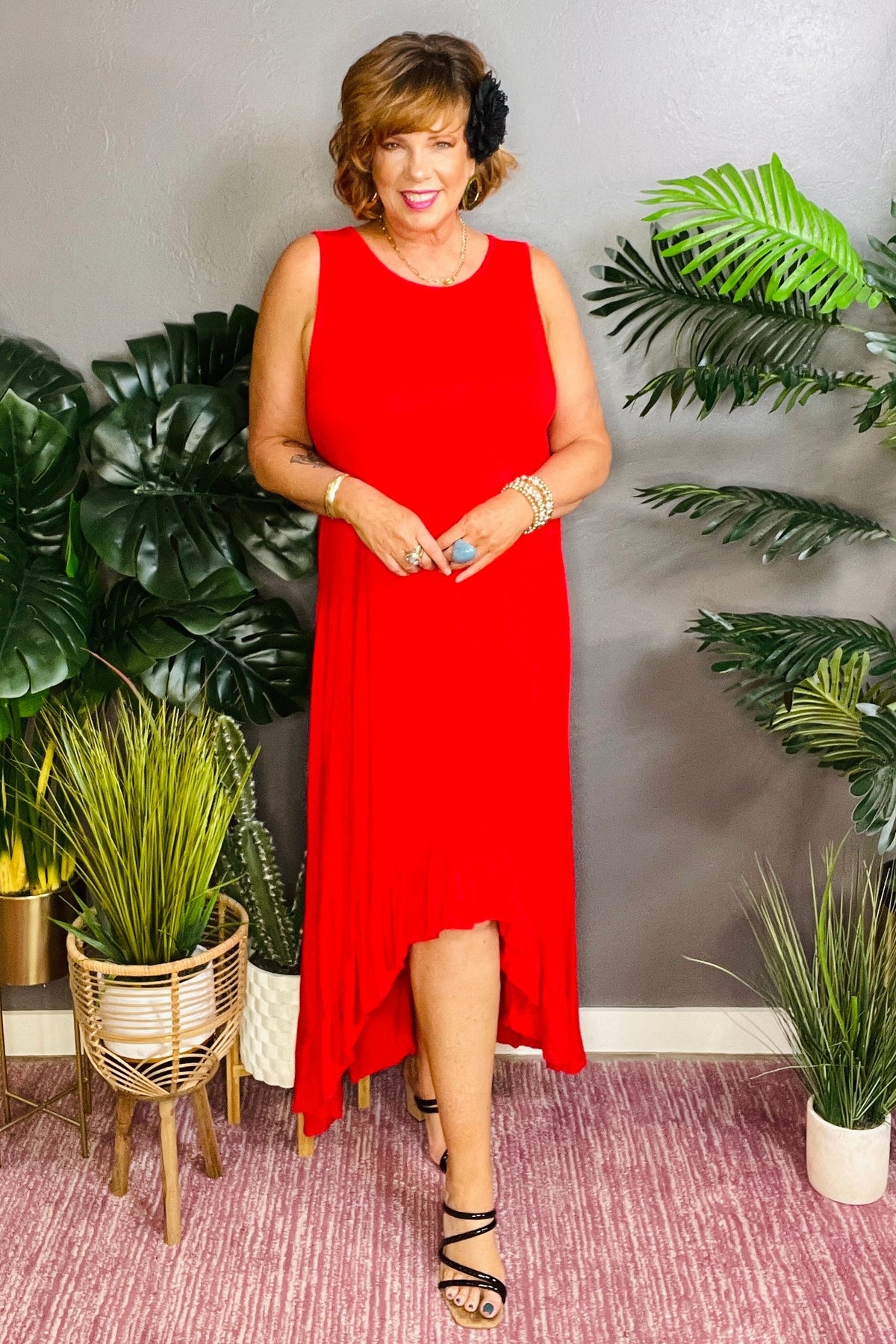 Downtown Diva Red Dress - DR099RD