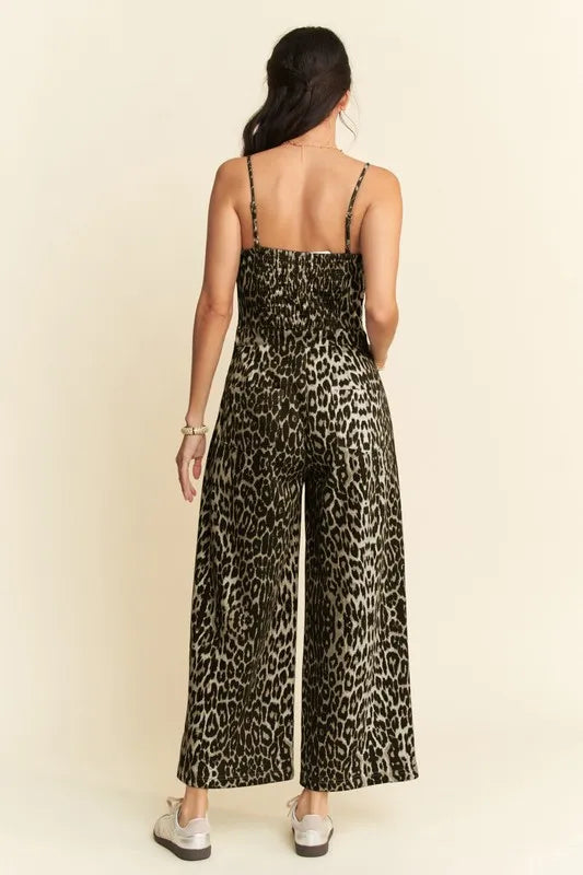 Wild And Chic Spaghetti Straps Wide Leg Jumpsuit - RMP881MO