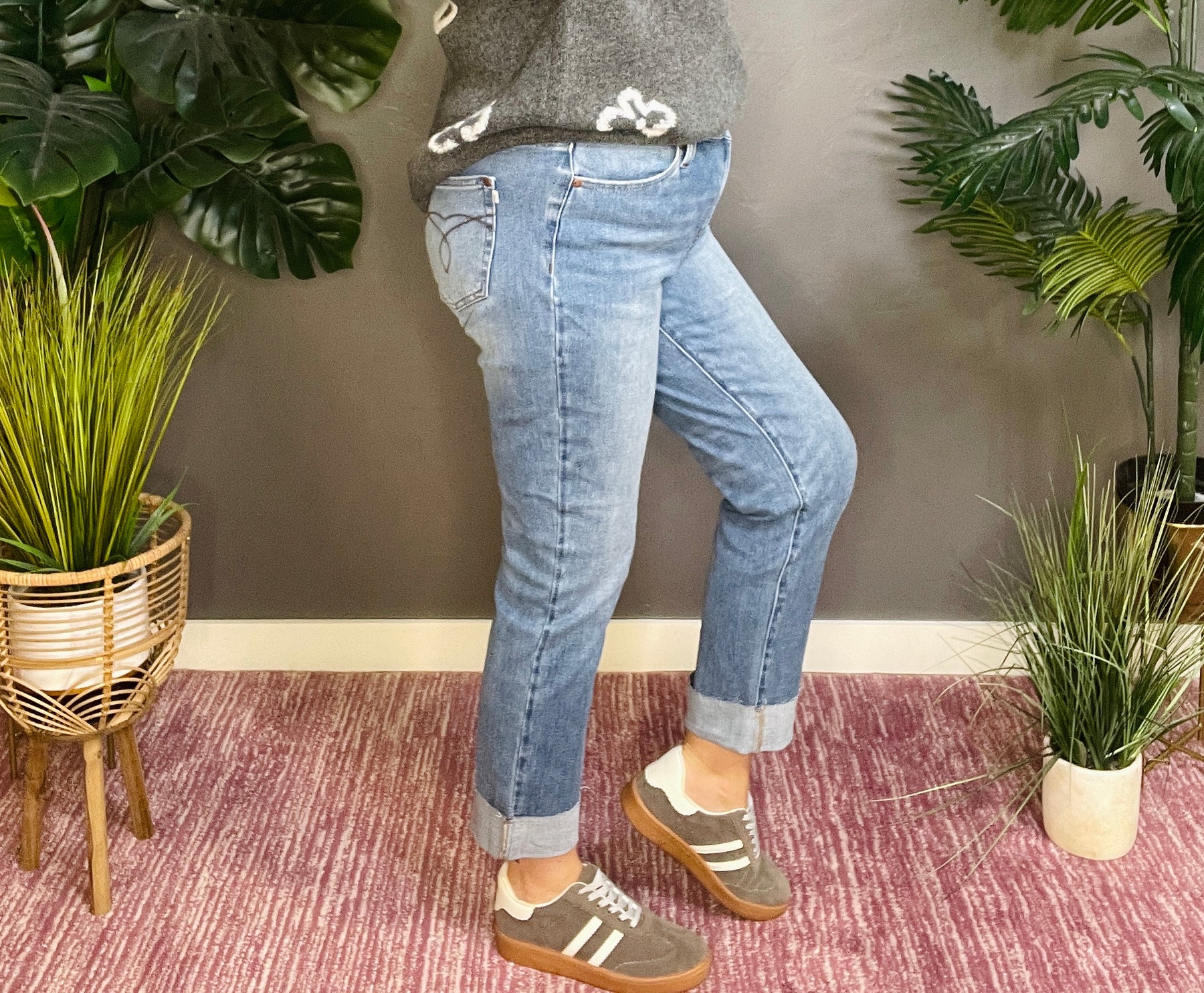 Sloane High Waist Criss-cross Jeans