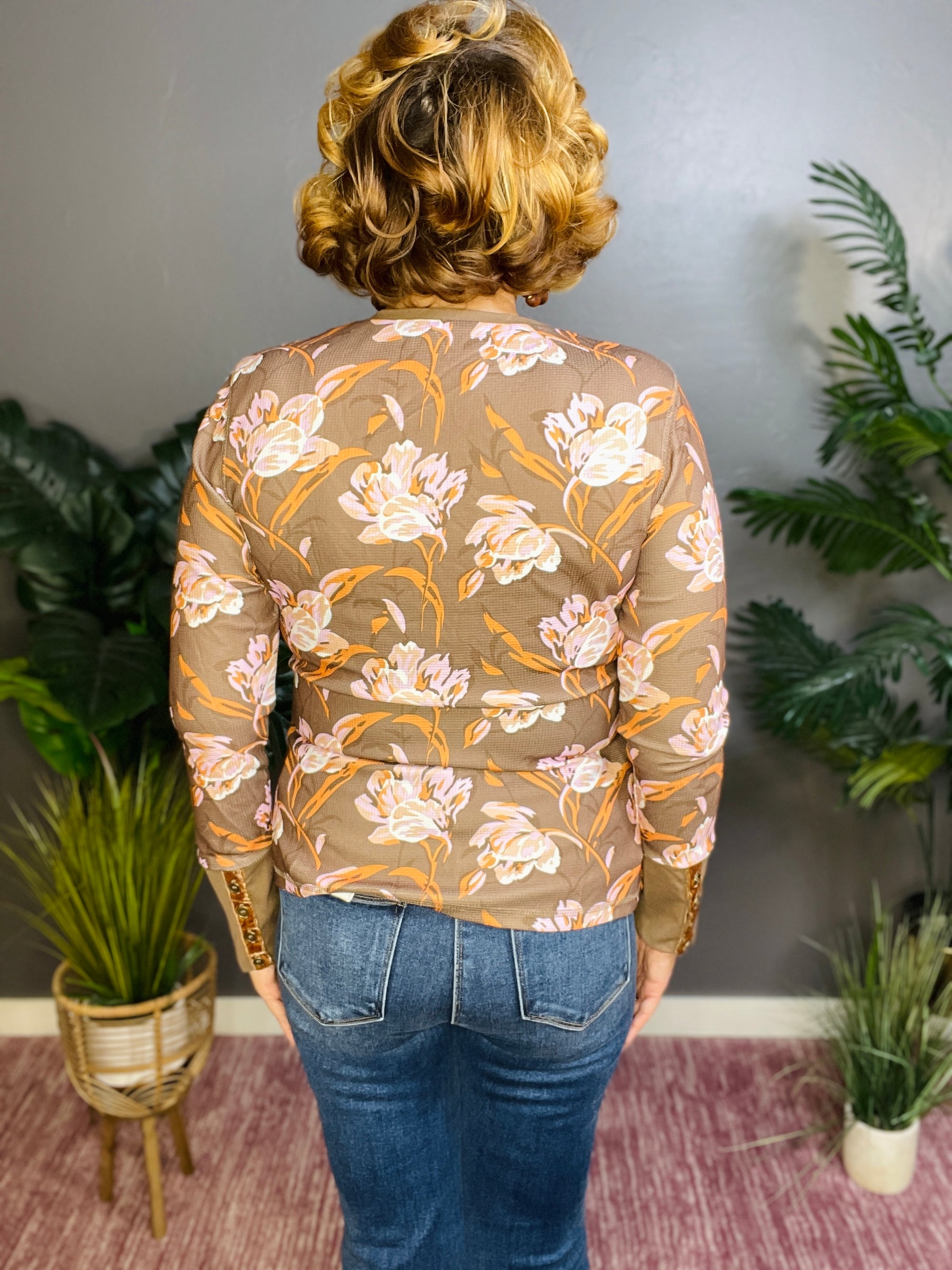The Floral Edit Waffle Textured Top
