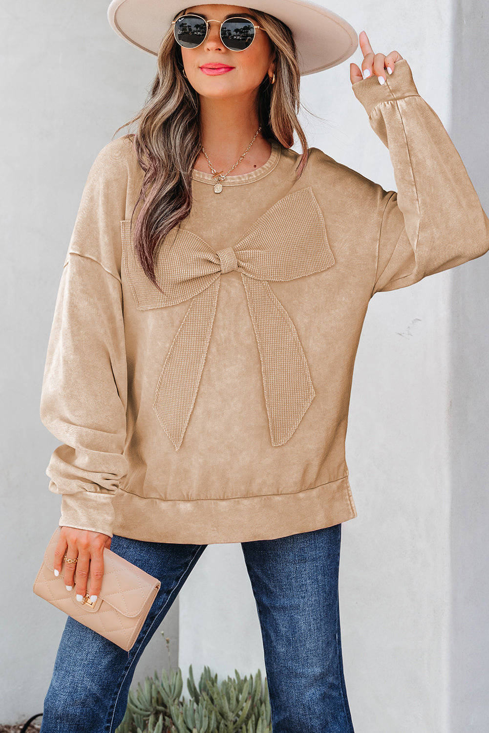 The Cozy Bow Mineral Wash Sweatshirt