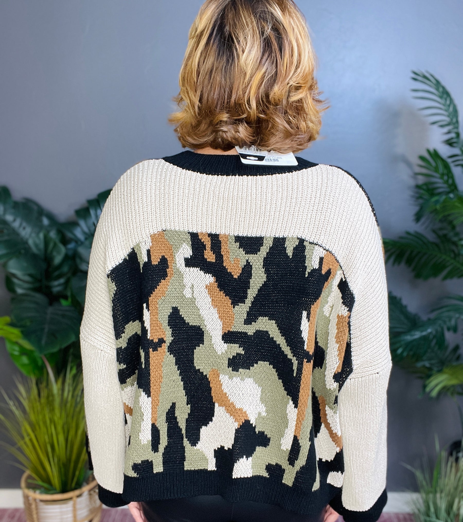 Nowhere To Run Camo Knit Sweater - S048CA