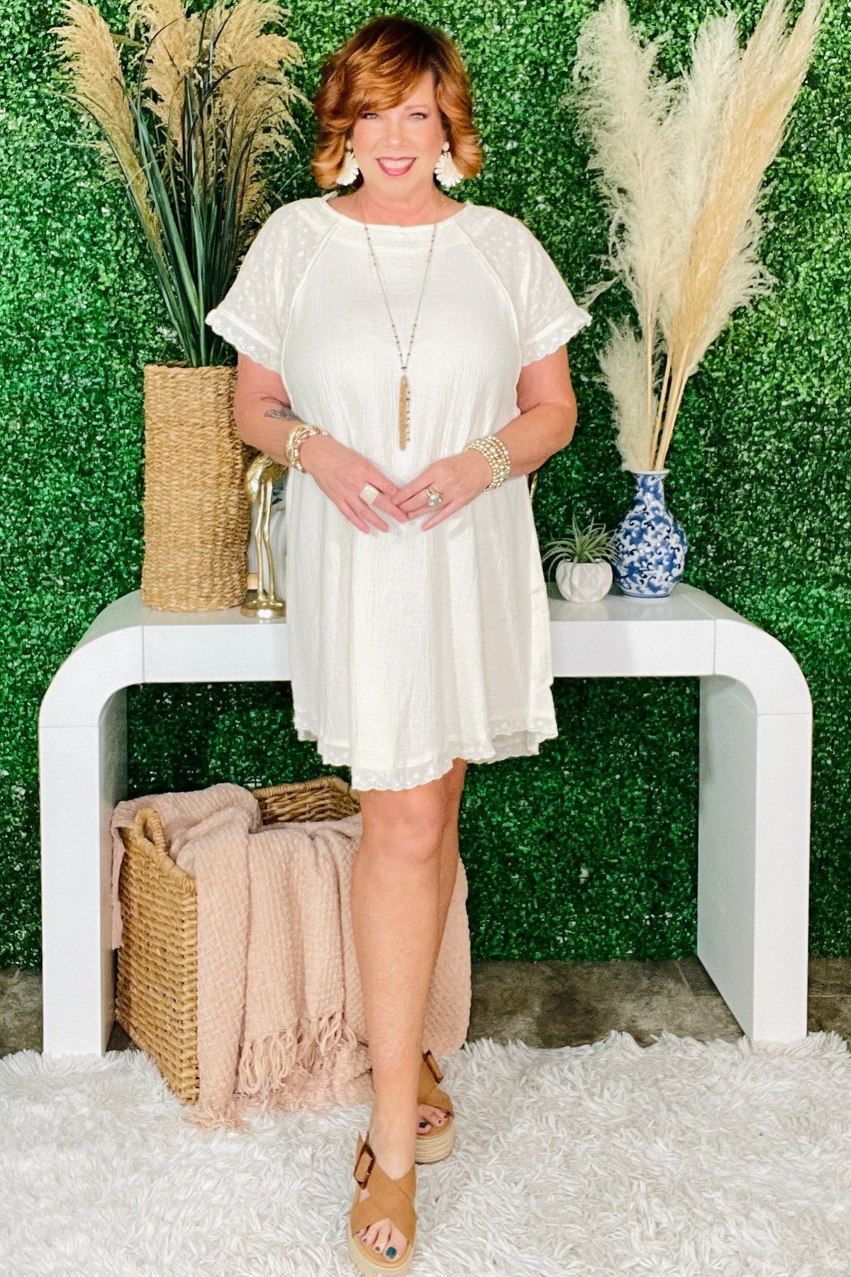 Show You The Way Cream Dress - DR083CM