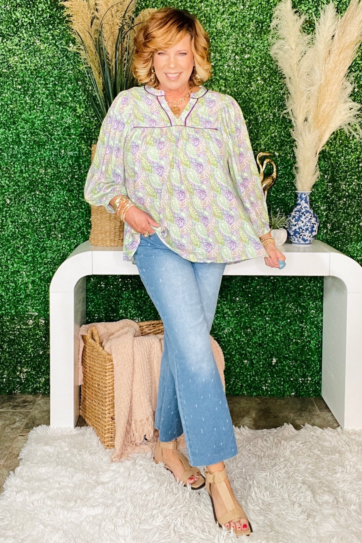 Posie Distressed Tummy Control Raw Hem Jeans