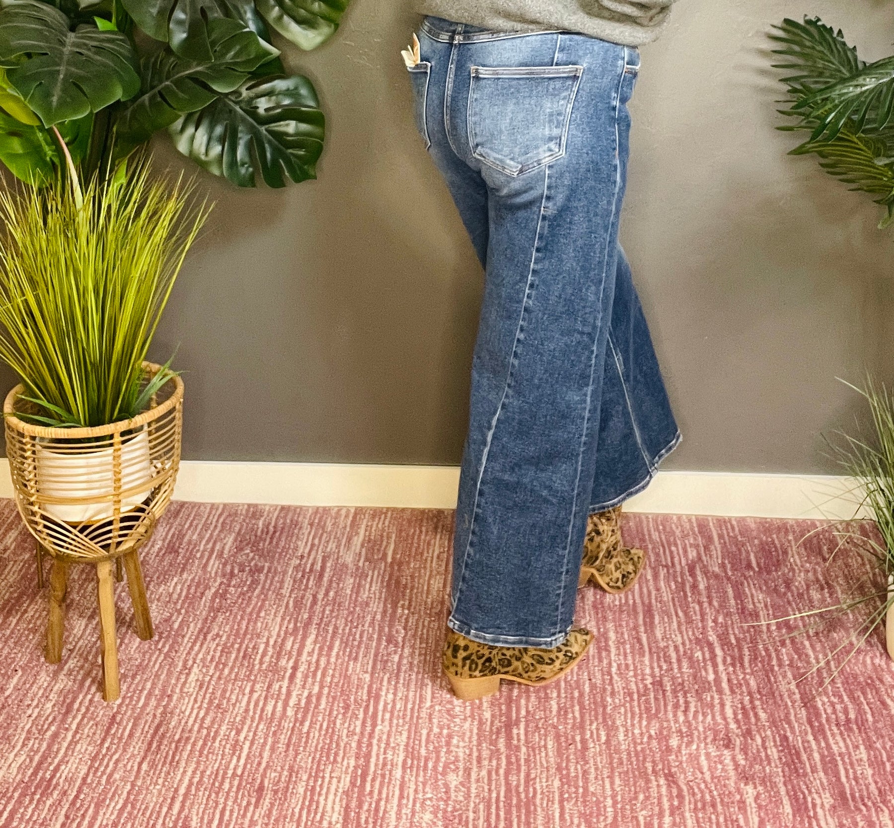 Kaia High Rise Crop Wide Leg Jeans