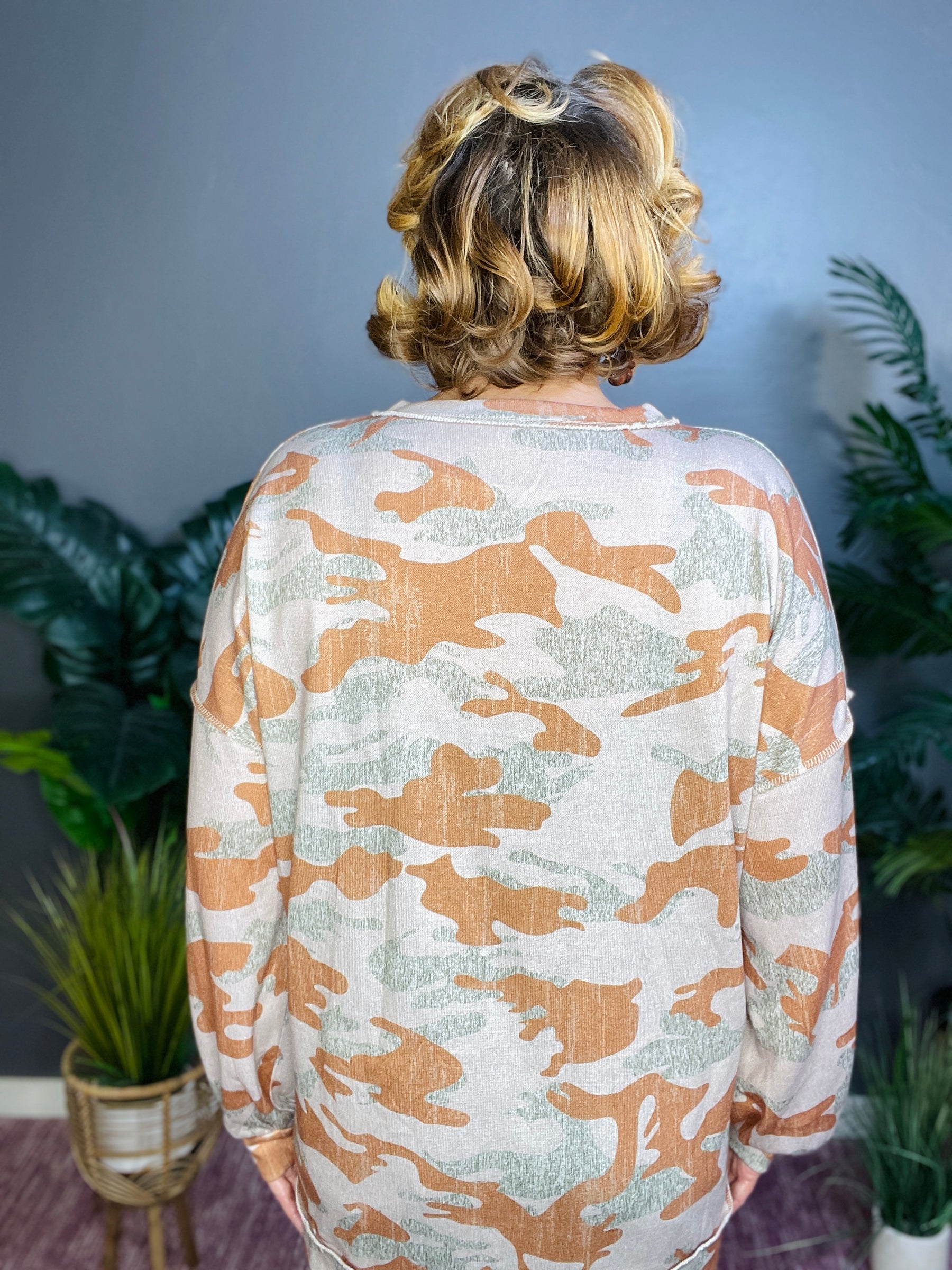 Nowhere To Hide Brown Camouflage Sweatshirt
