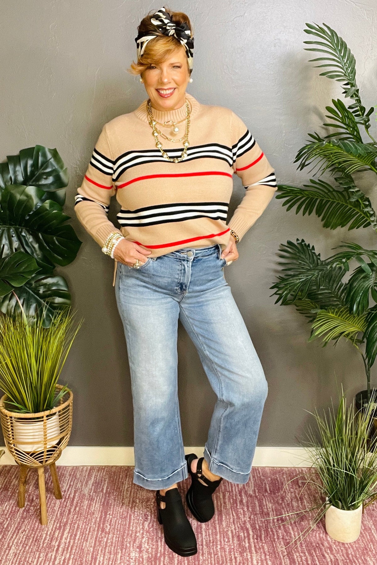 Paige Mid Rise Crop Straight Jeans