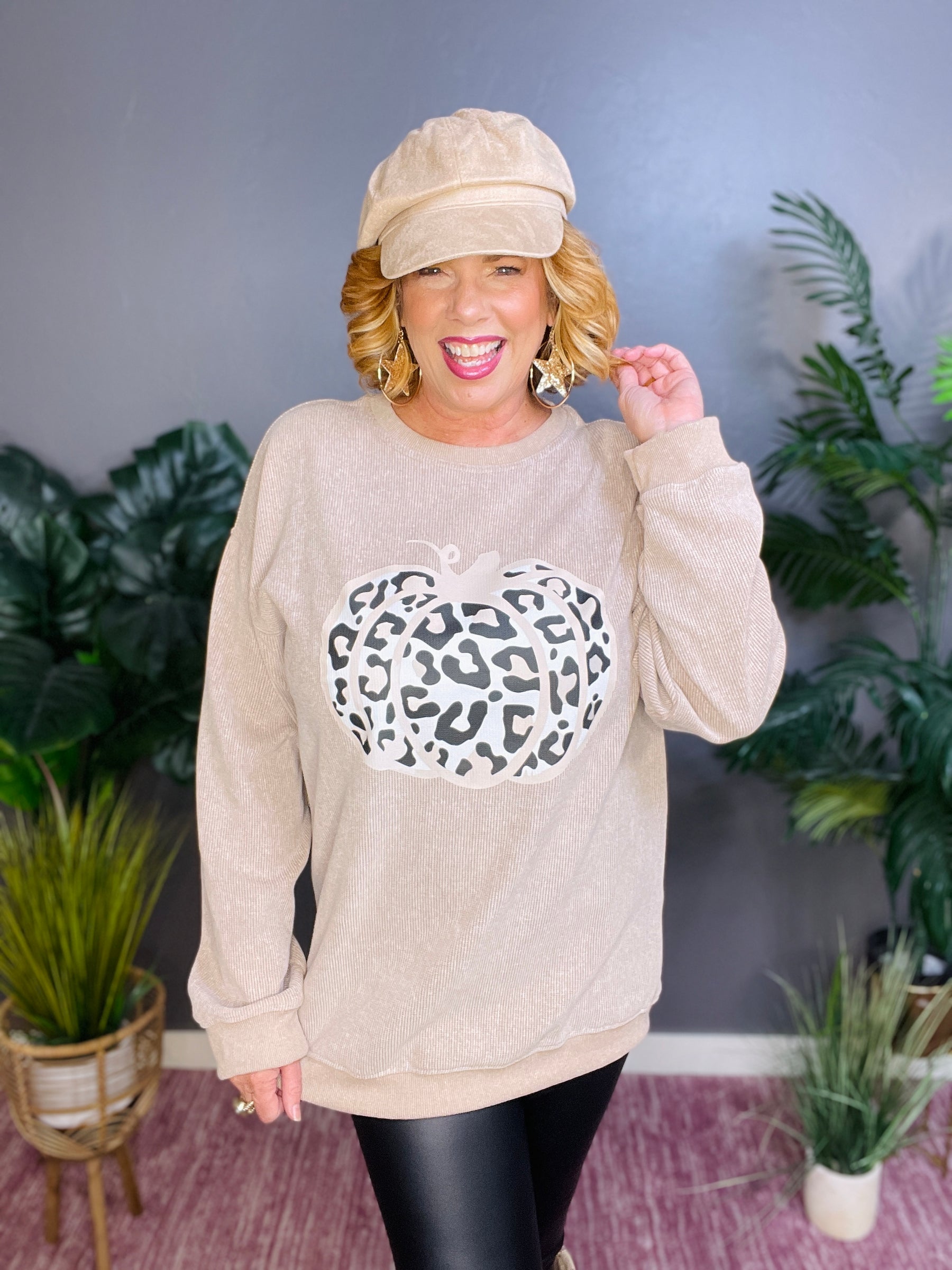 Hey Pumpkin Corded Sweatshirt - S020TA
