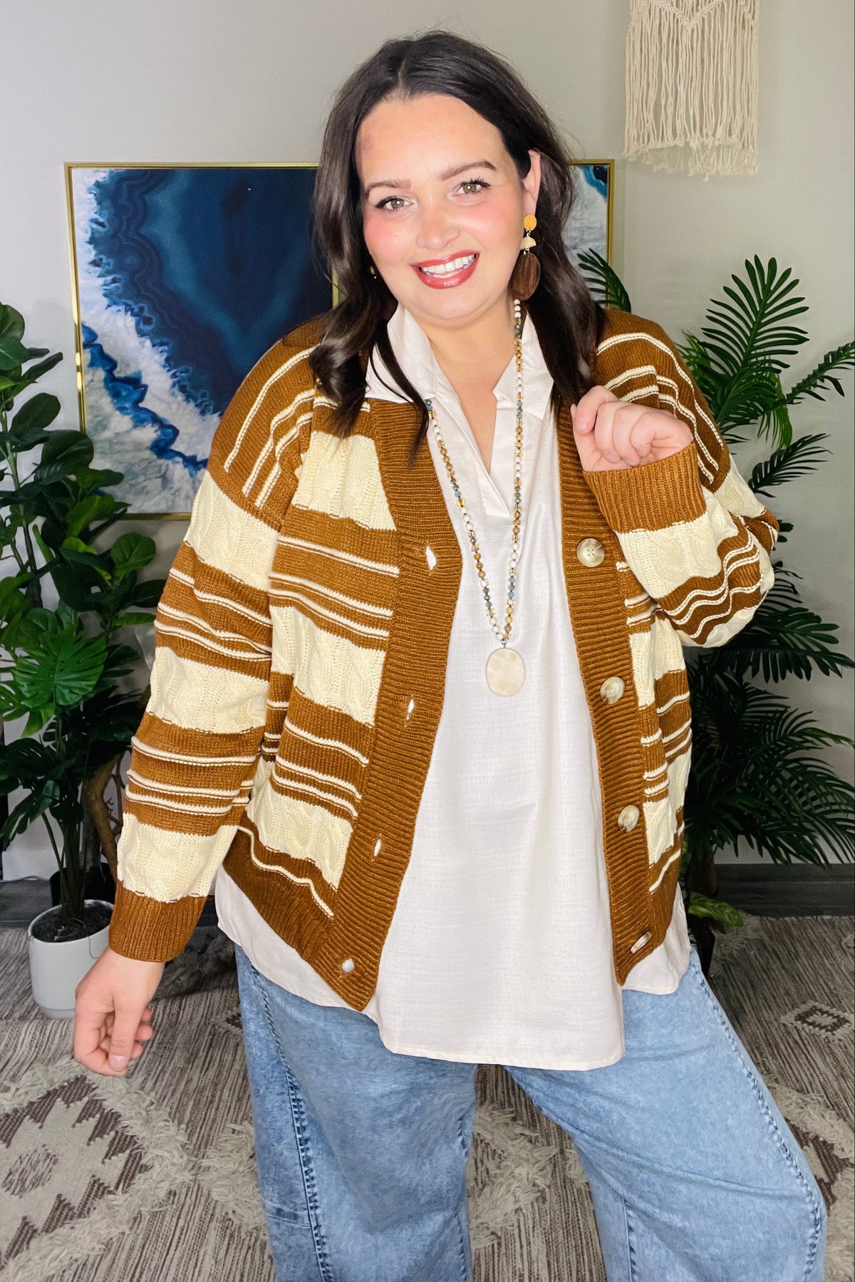 Stripe a Pose Knit Cardigan