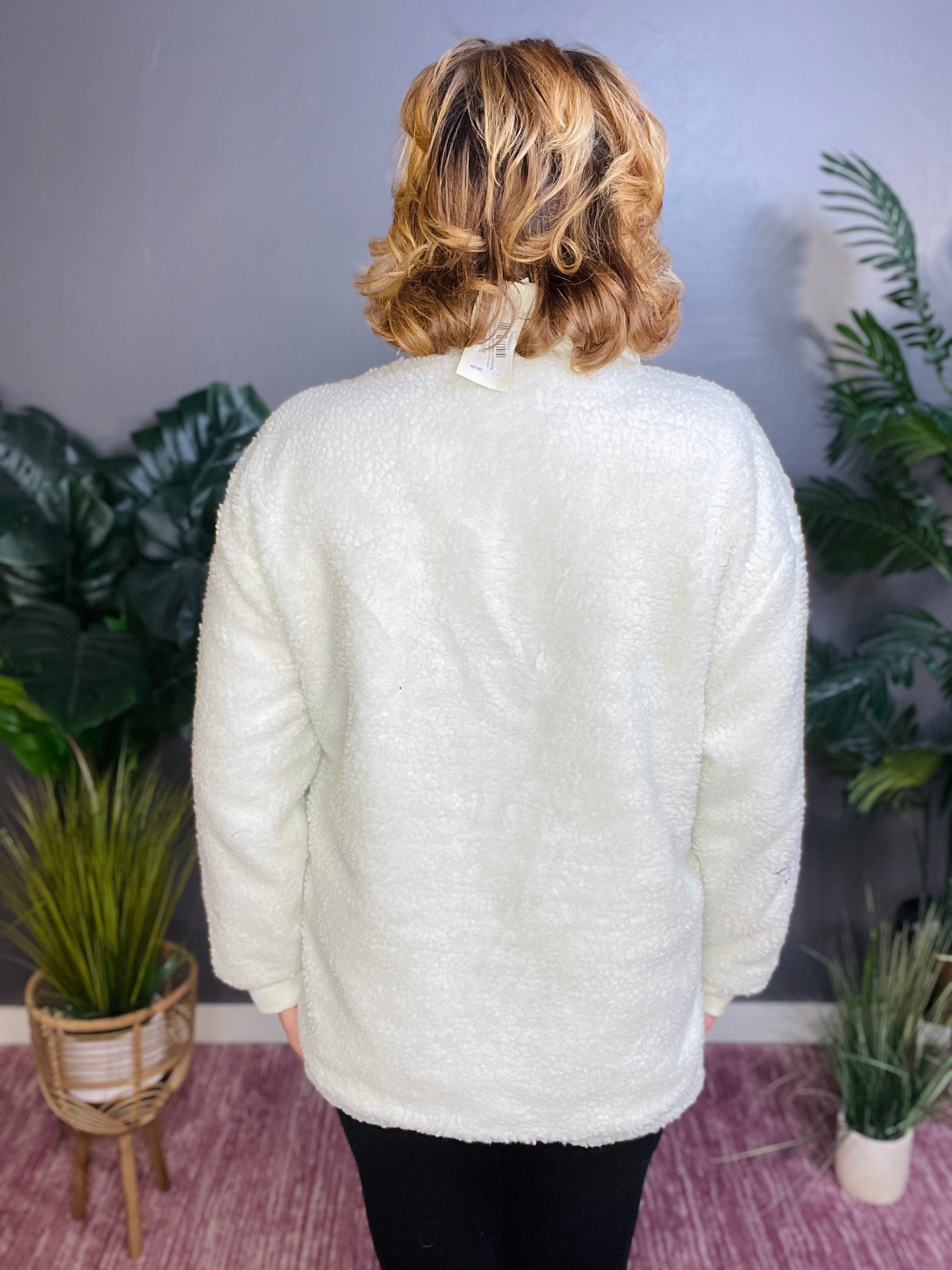 Merry Christmas Sherpa Pullover - OT023WH