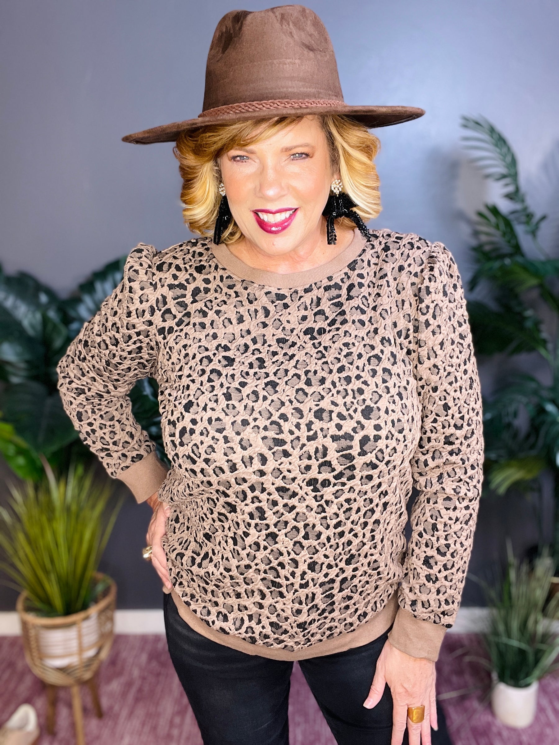 Fierce And Free Ribbed Trim Top