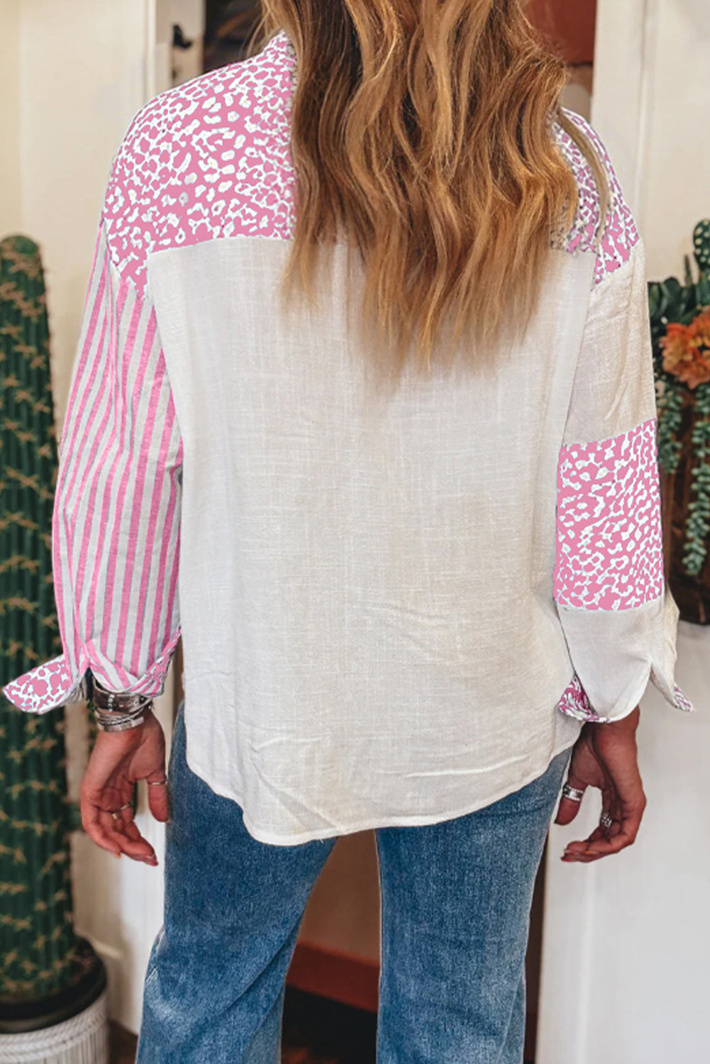 Just In Time Pink Striped Top