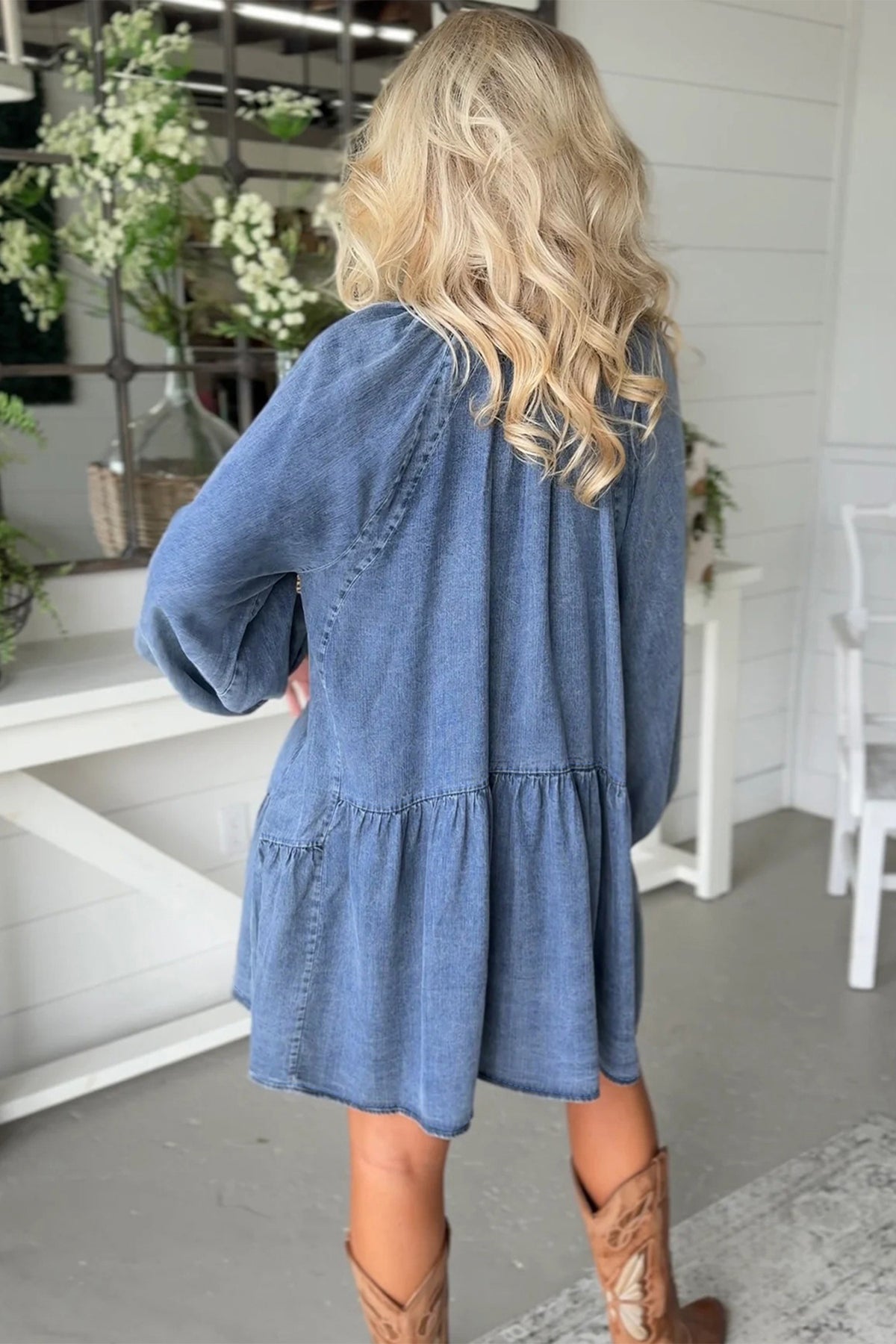 Flirty Meets Chic Denim Mini Dress