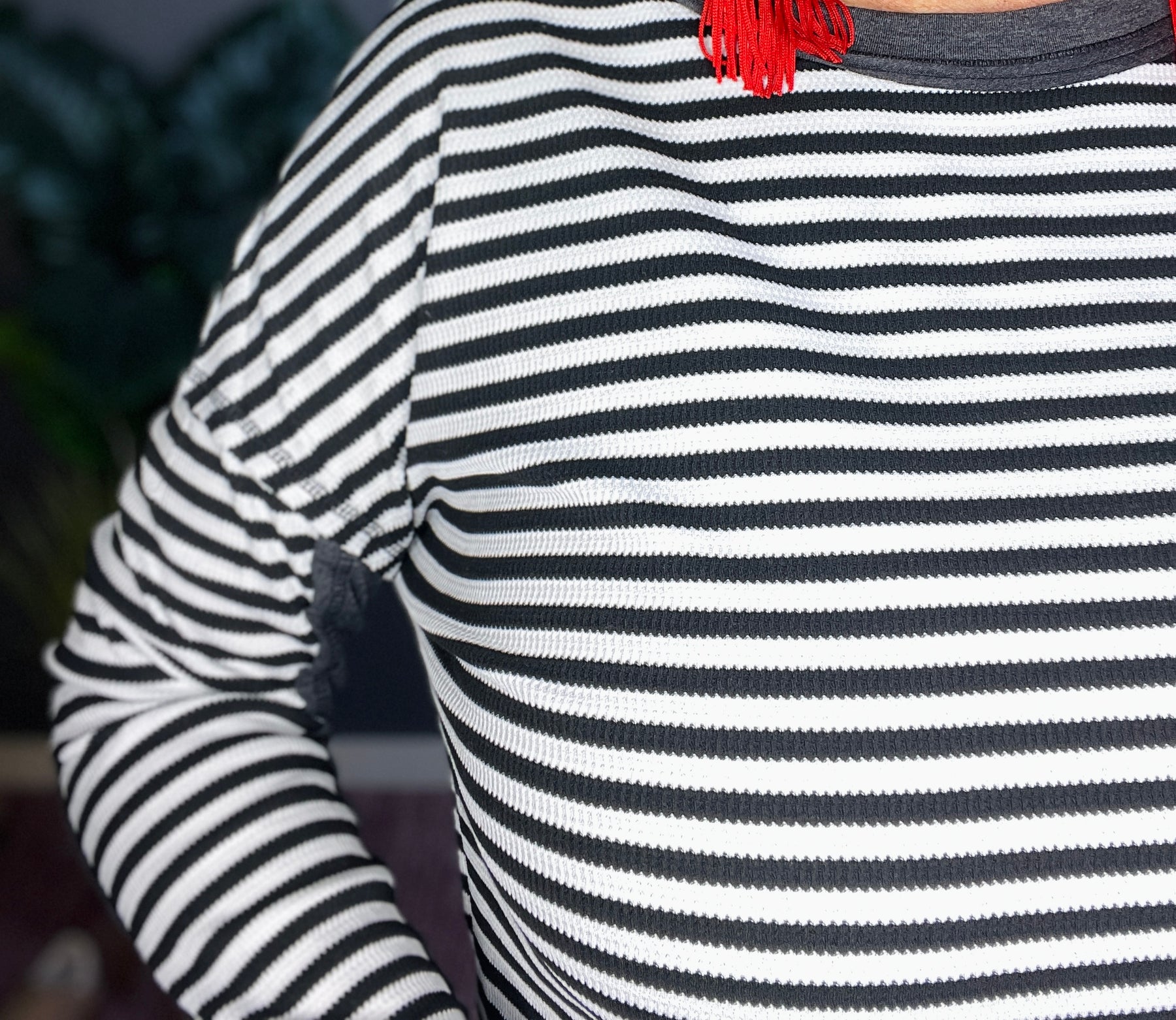 Stay In Line Thermal Stripe Top