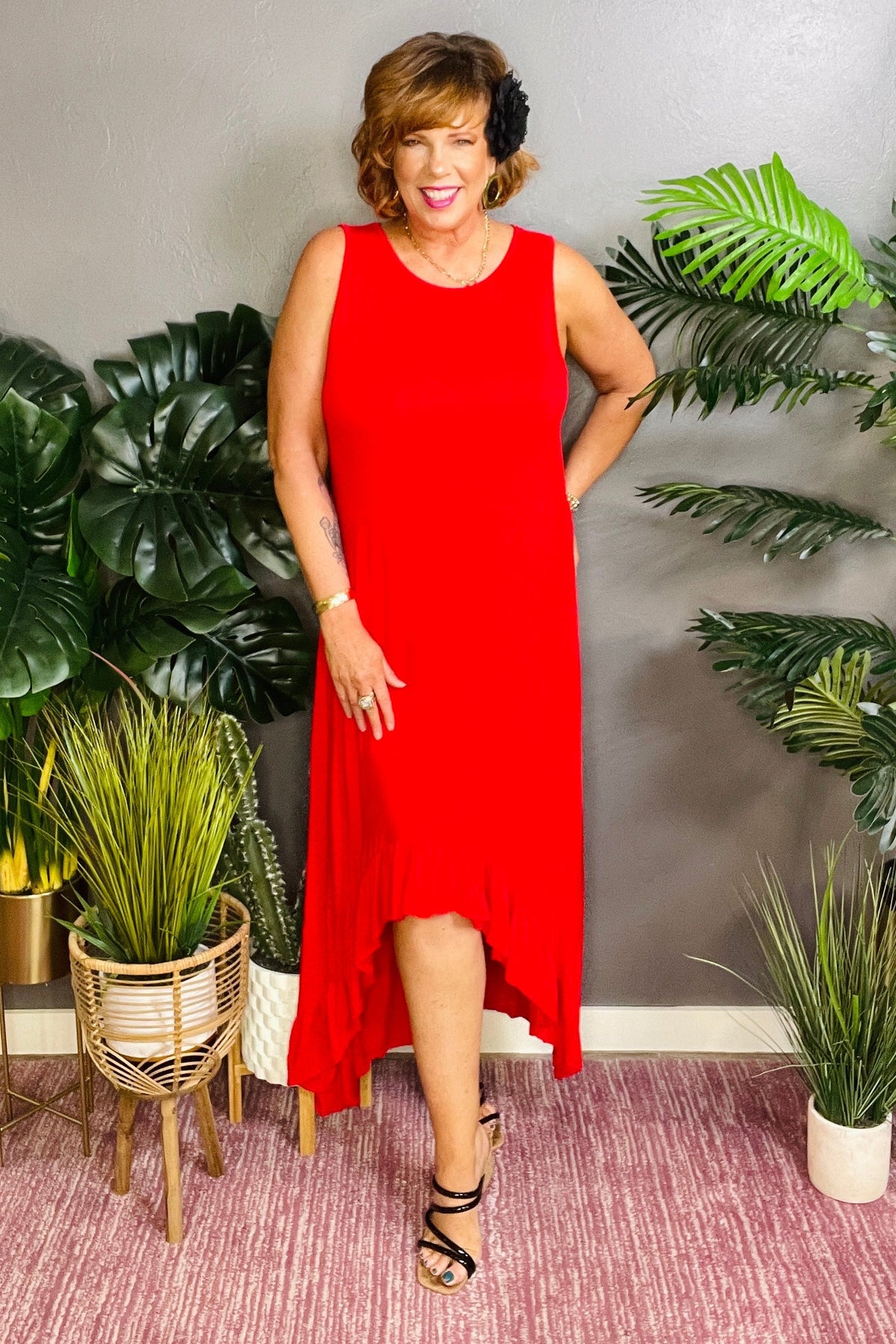 Downtown Diva Red Dress - DR099RD