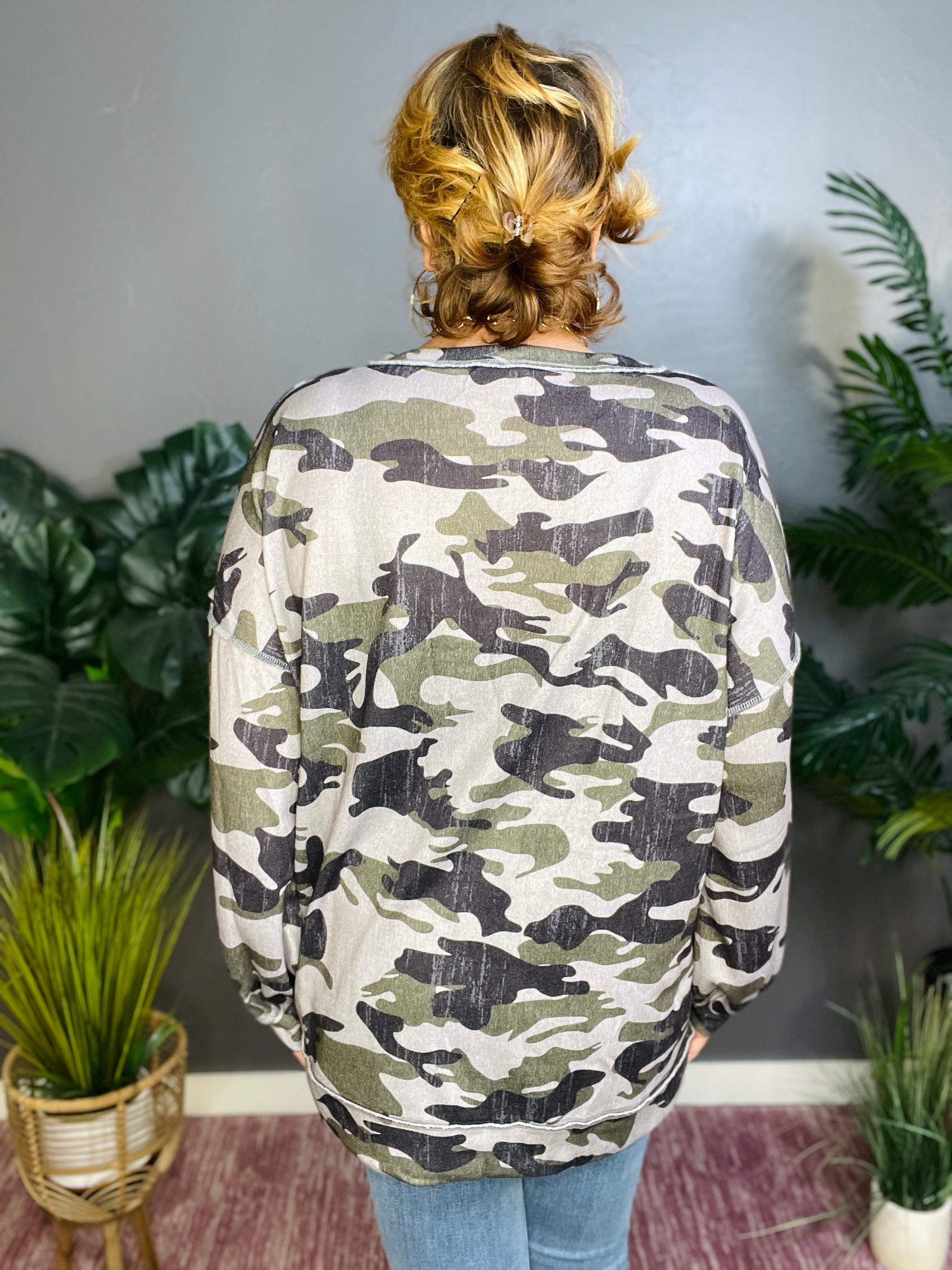 Nowhere To Hide Green Camouflage Sweatshirt