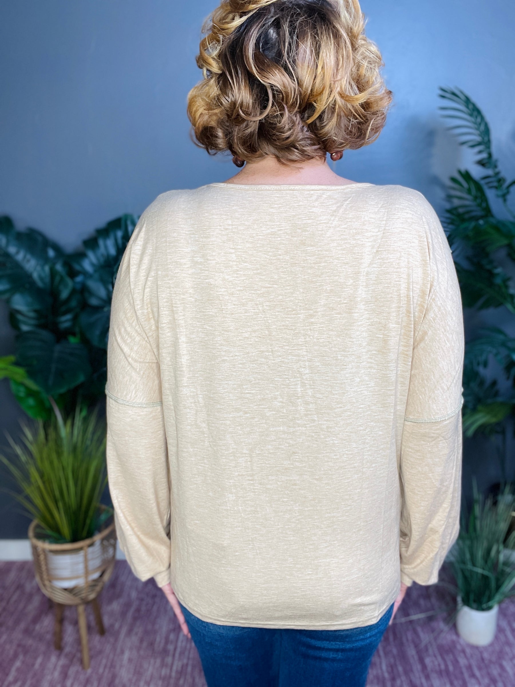 Block Party Colorblock V Neck Top