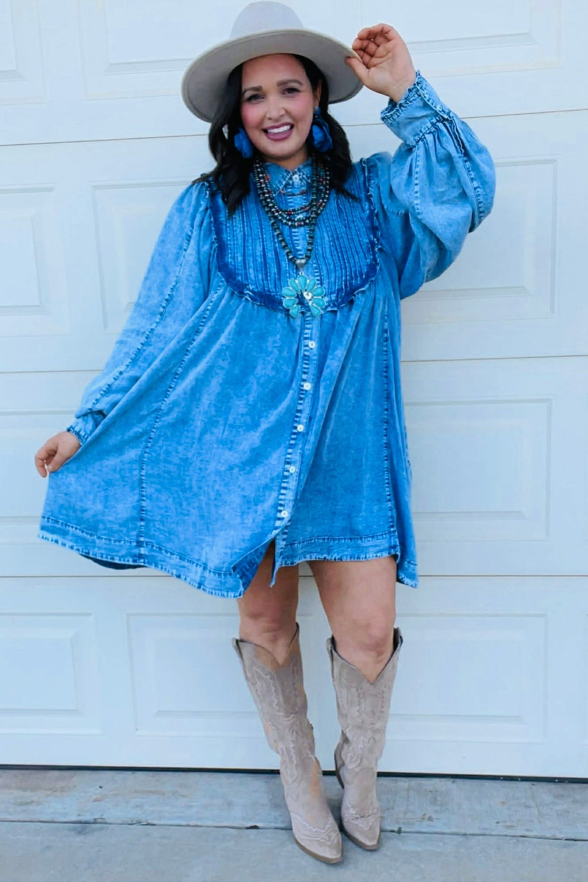 Denim Meets Comfort Tunic/Dress - DR063DN