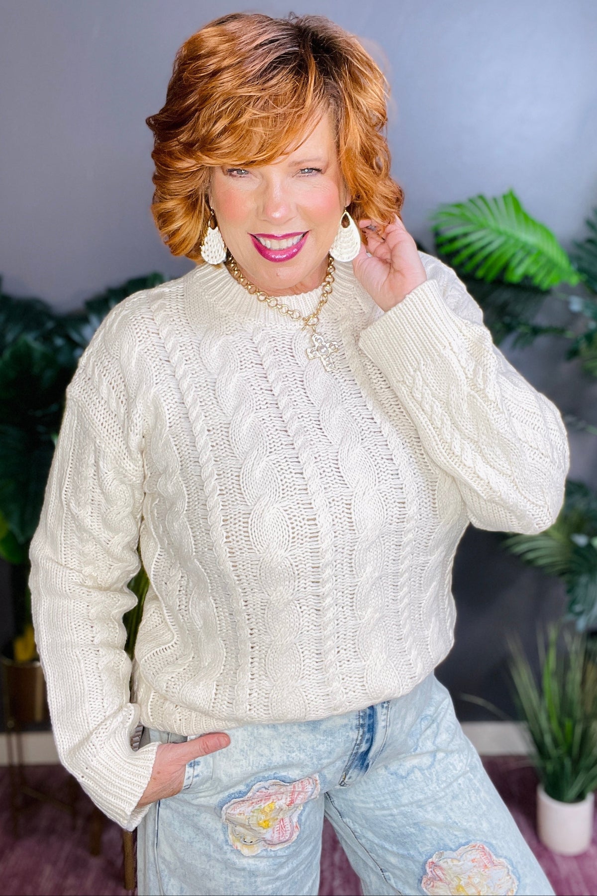 Ready To Go Cable Knit Sweater (4 Colors)