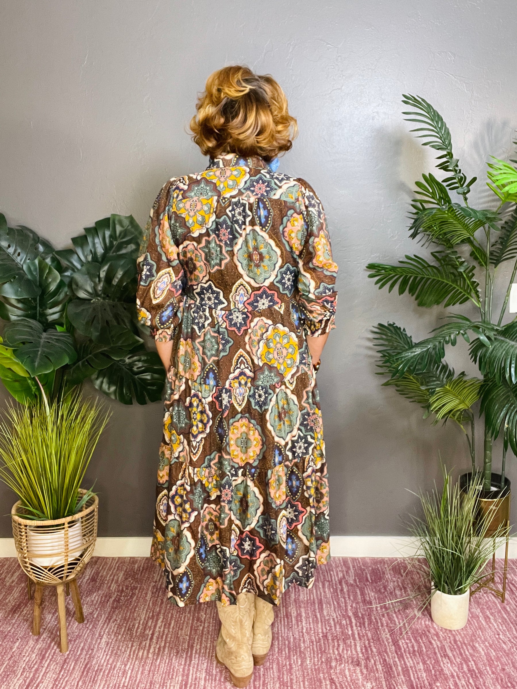 Boho Vibes Midi Dress - DR001BR