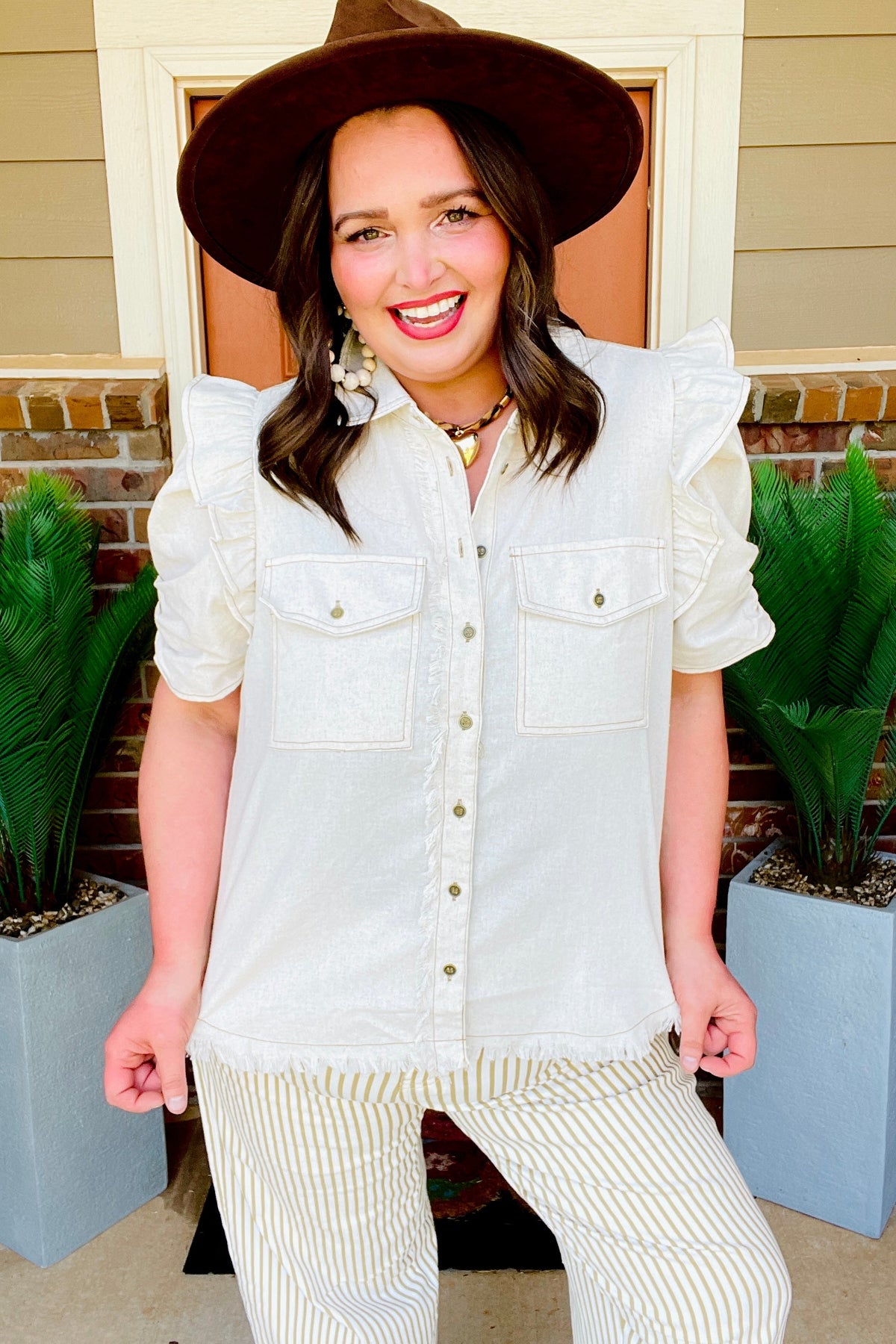Down Home Darling Oatmeal Top - S889OT